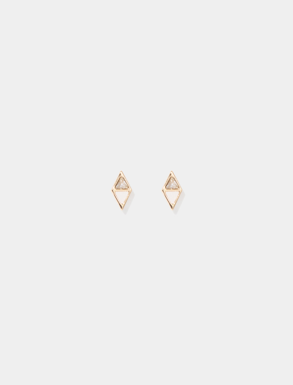 Delilah Diamond Stud Earrings 0 Gold Crystal Forever New