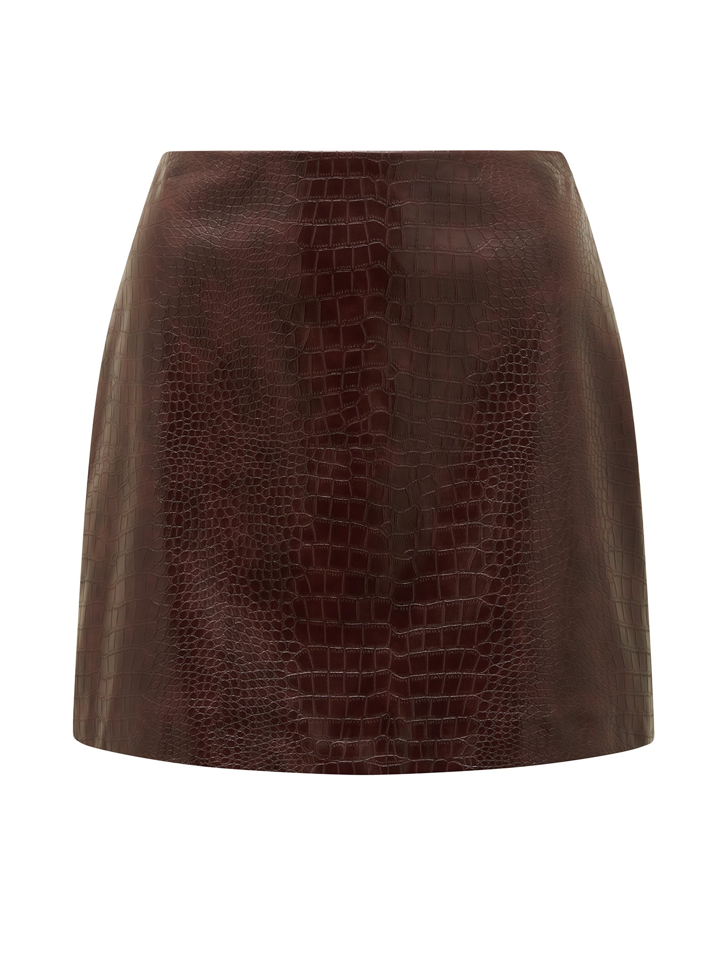 Aurelia Vegan Croc Leather Mini Skirt Forever New