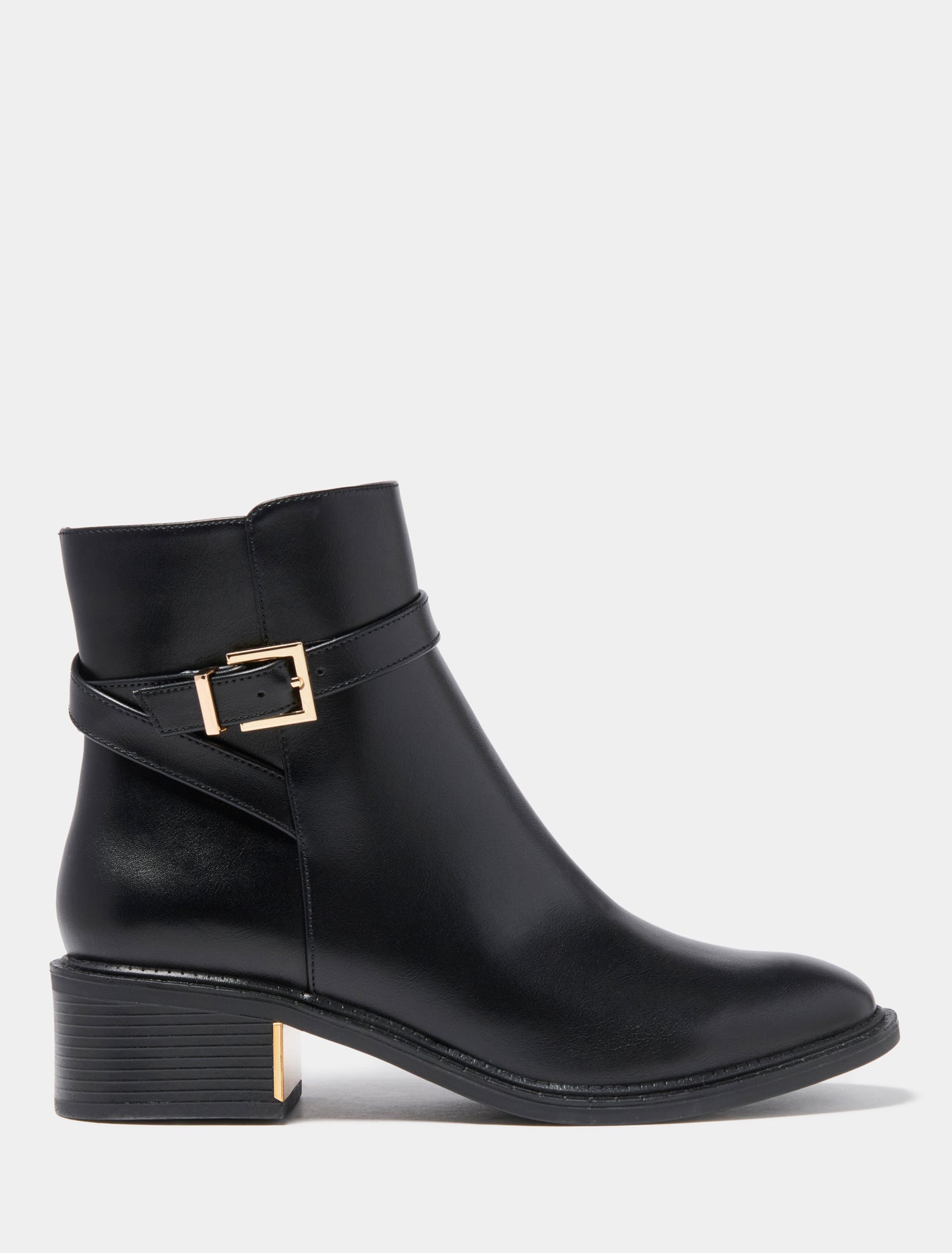 Charlie Strapping Trim Chelsea Boot Black Forever New