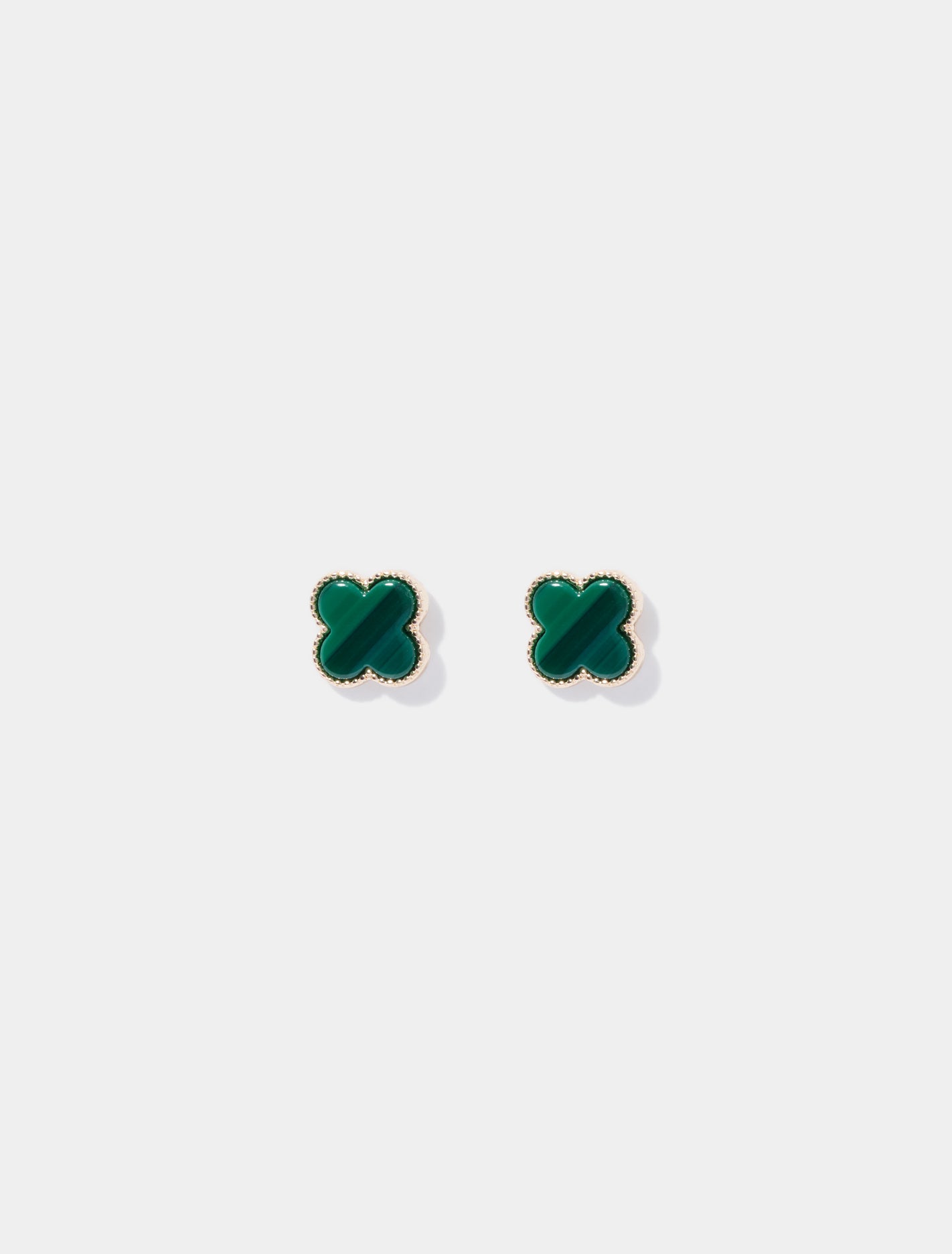 Fern Flower Stud Earrings 0 Green Gold Forever New