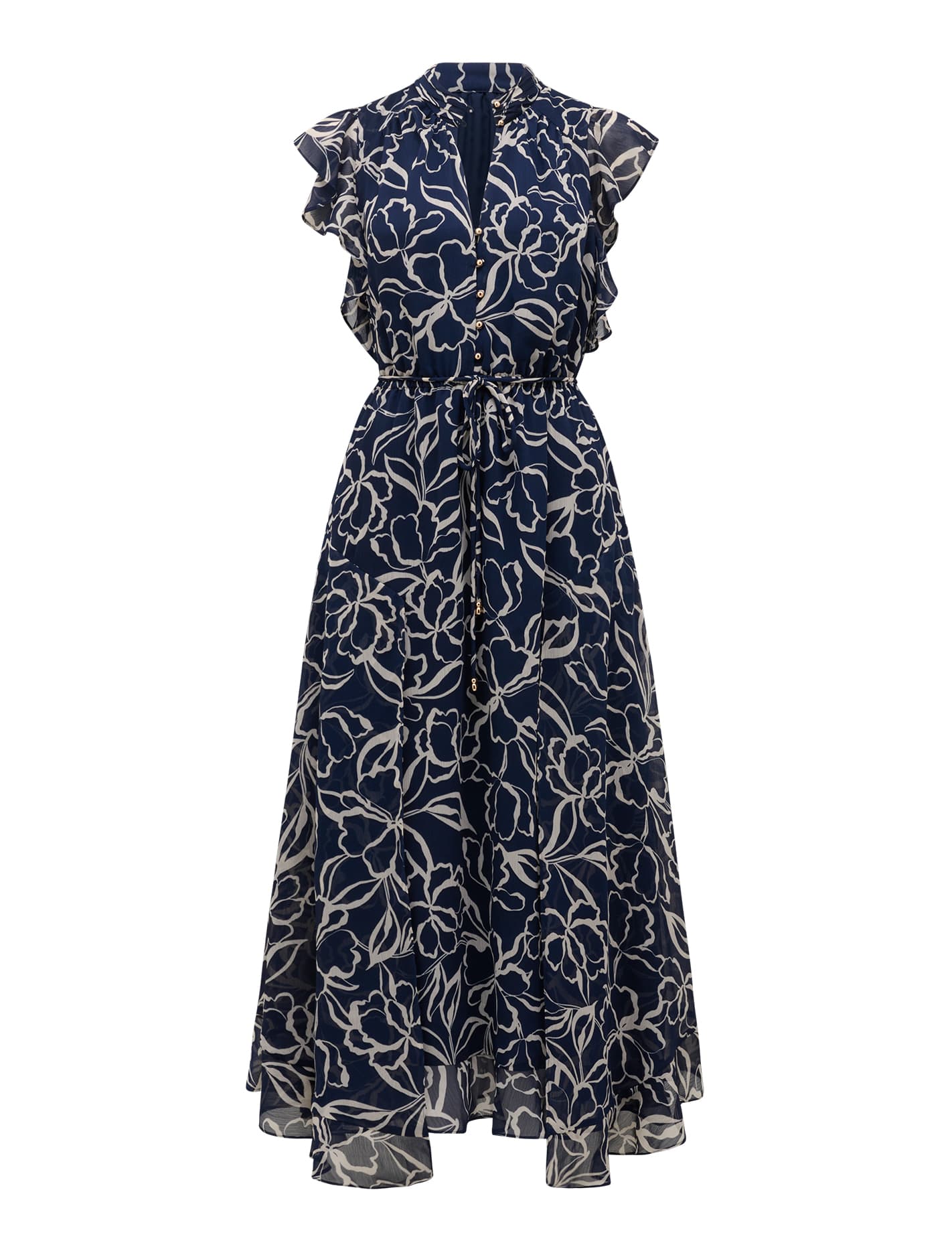 Maxwell Flutter Sleeve Midi Dress Forever New