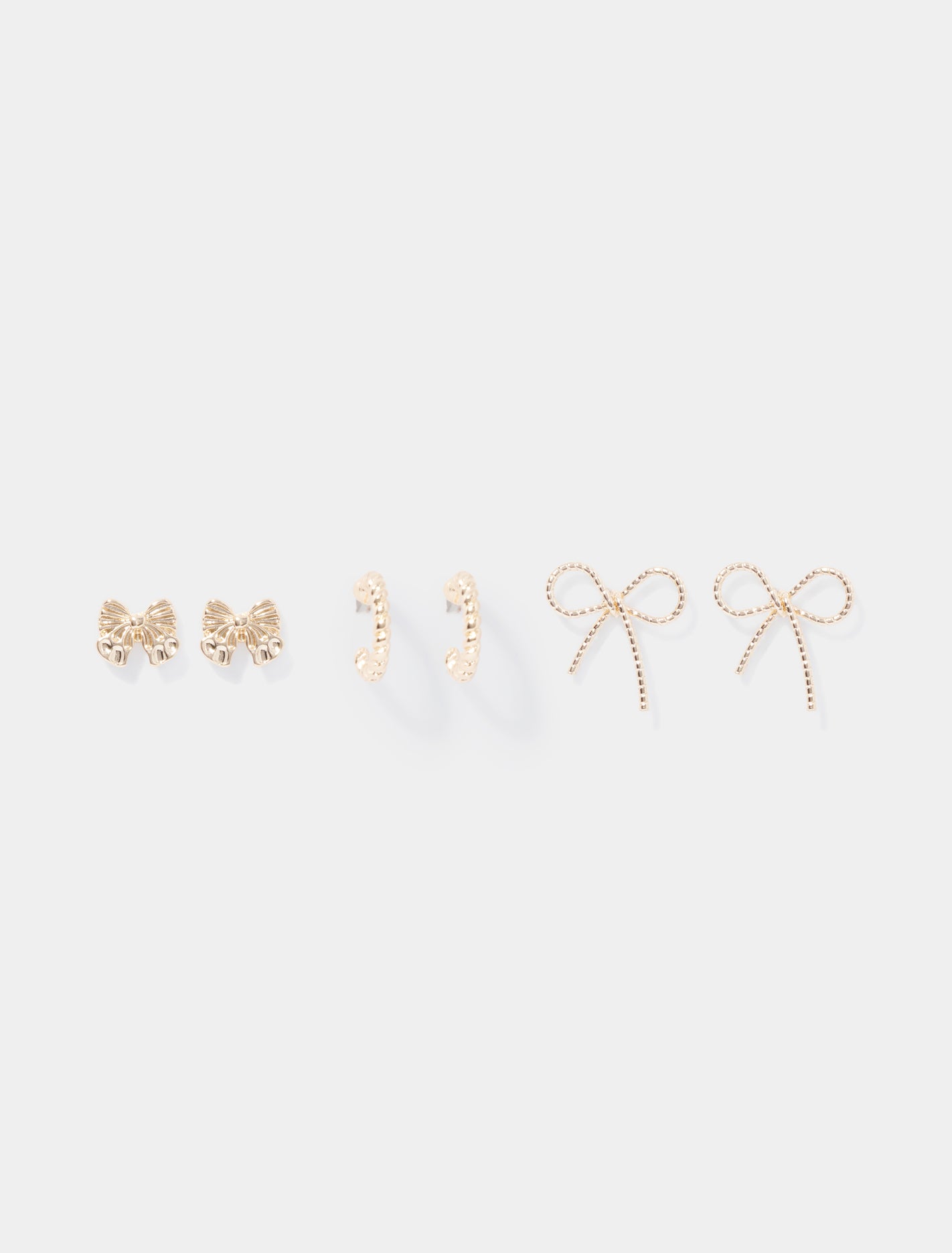 Blair Bow and Hoop Earrings Multi Pack 0 Gold Forever New