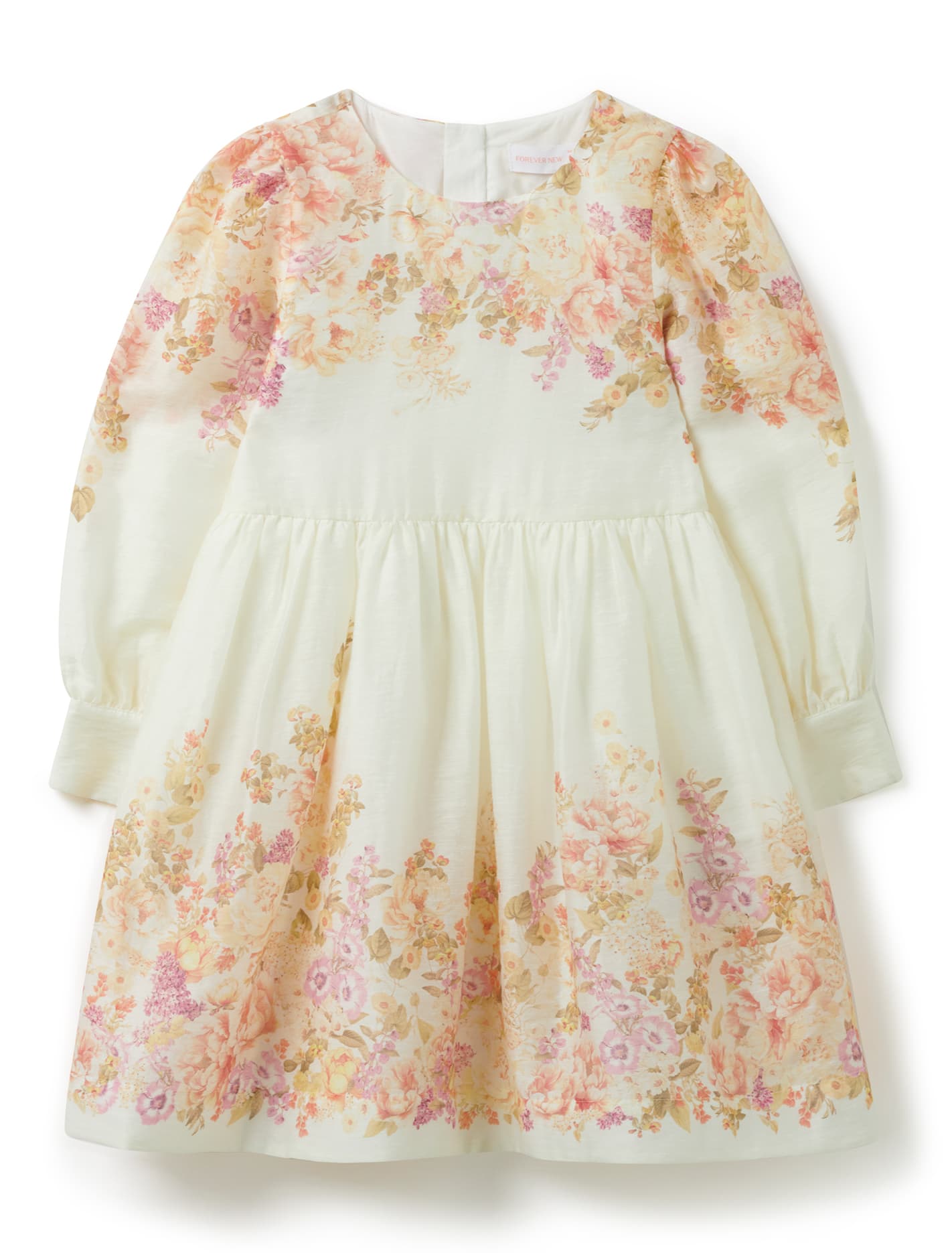 Tahlia Girls Long Sleeve Dress Coral Empress Forever New