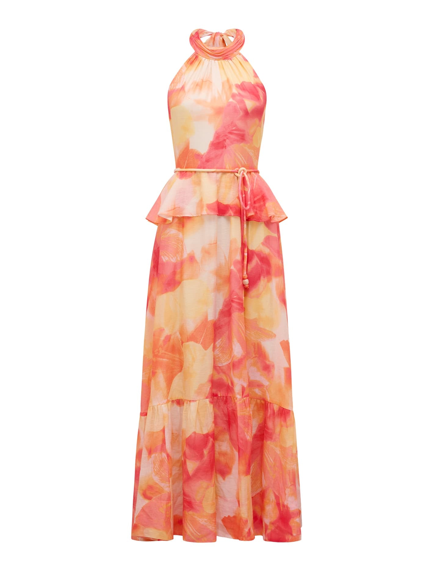 Serena Halter Peplum Maxi Dress Forever New
