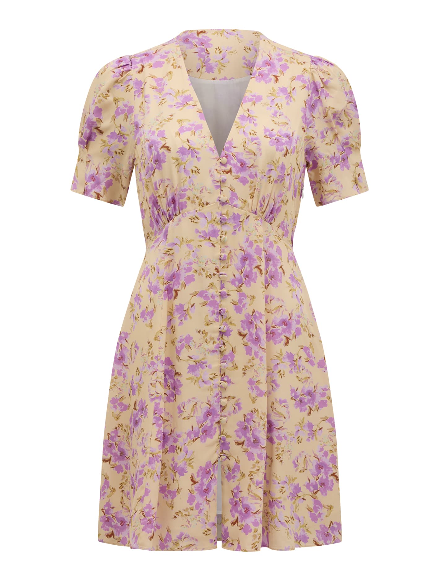 Saffron Printed Mini Sun Dress Forever New