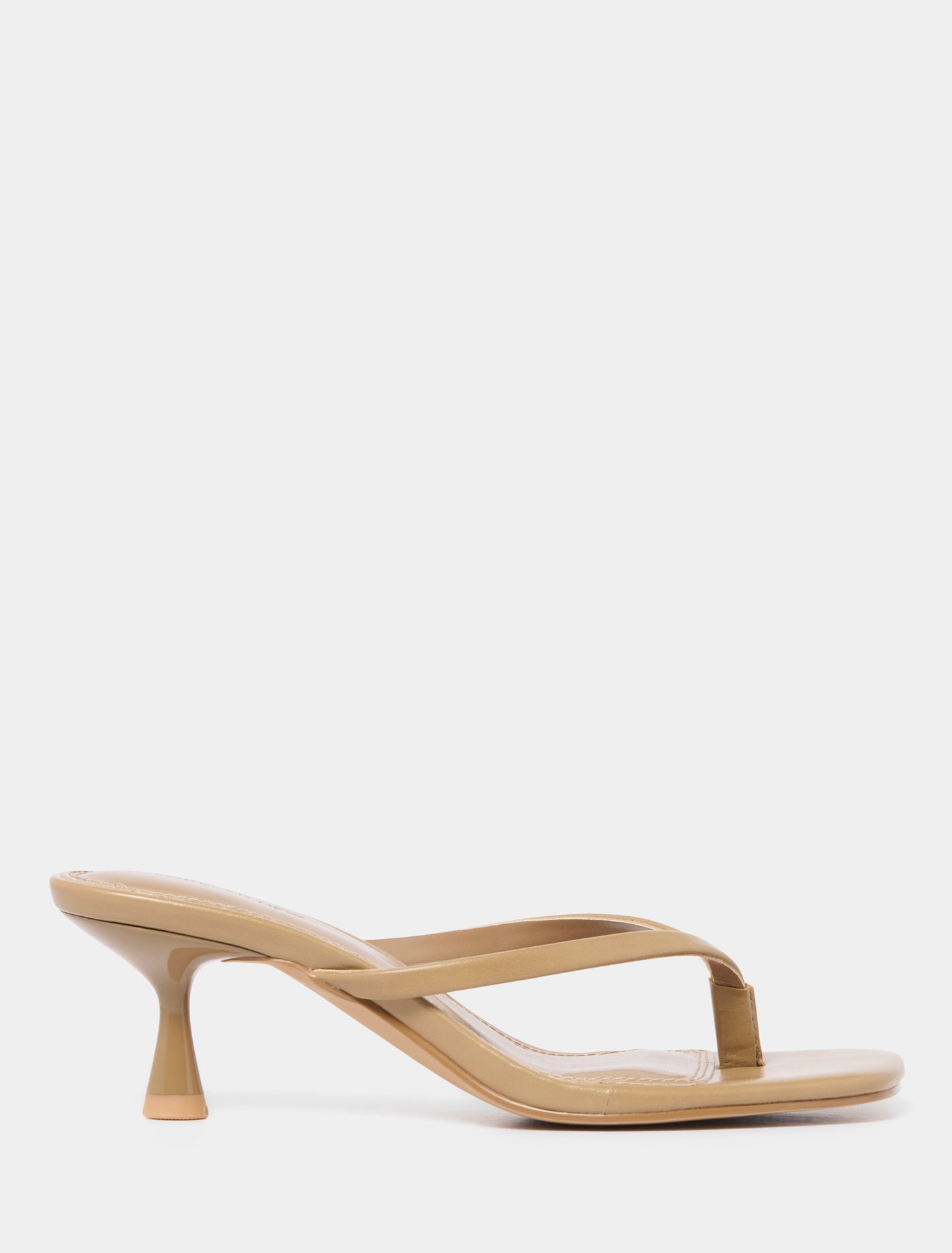 Teagan Toe Thong Heel Mocha Forever New