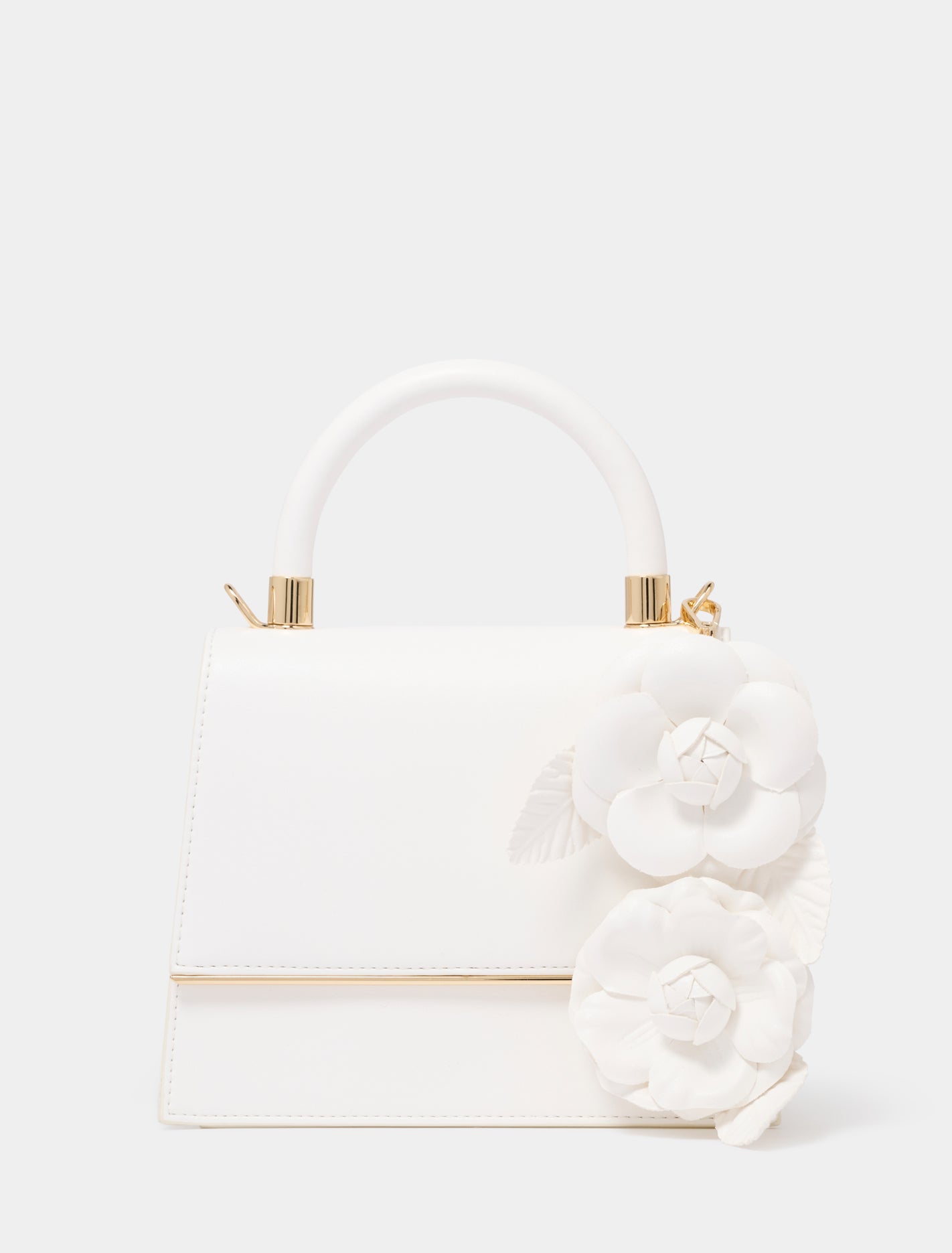 Luna Small Charm Flower Bag 0 White Forever New