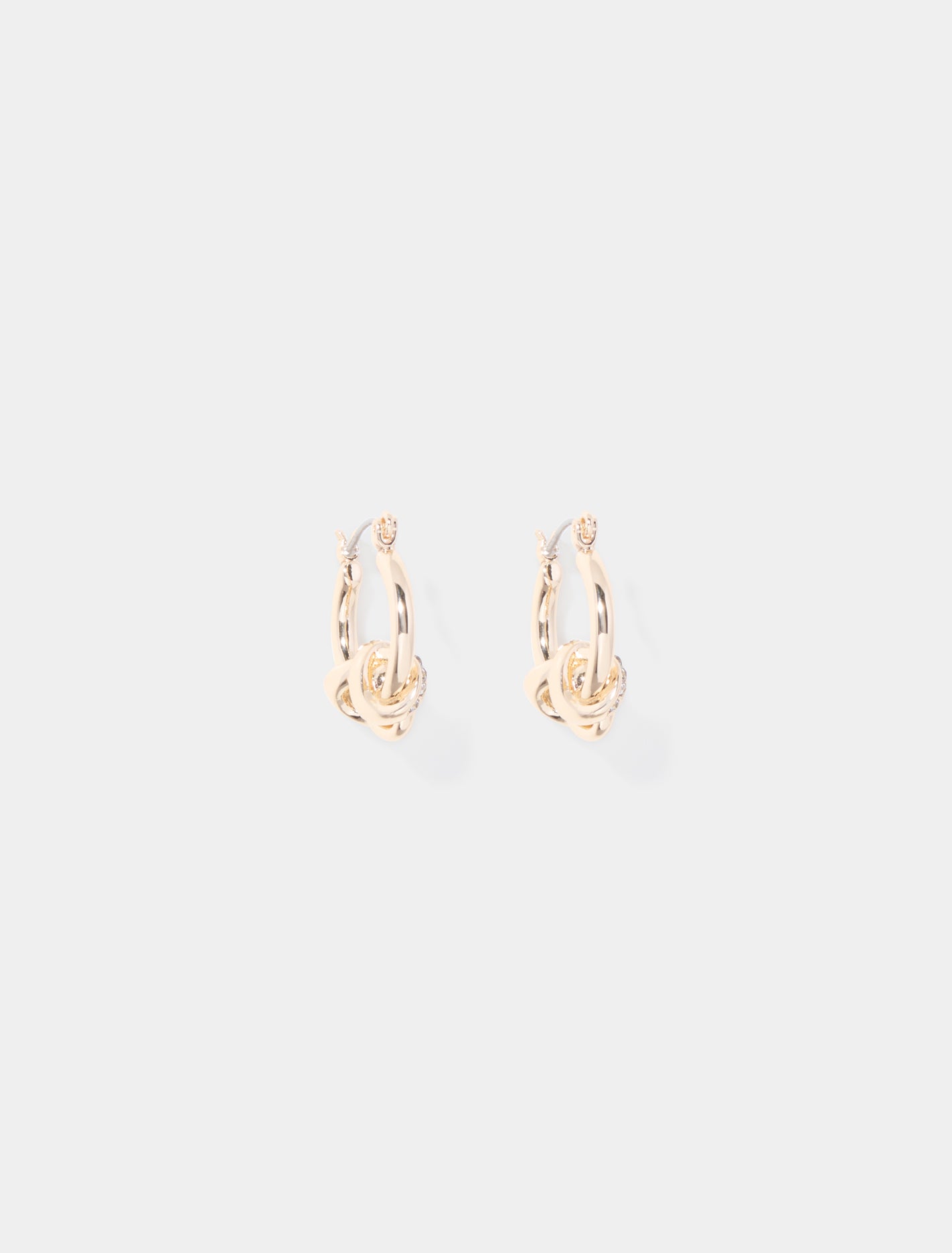 Daphne Stone Knot Hoop Earrings 0 Gold Forever New