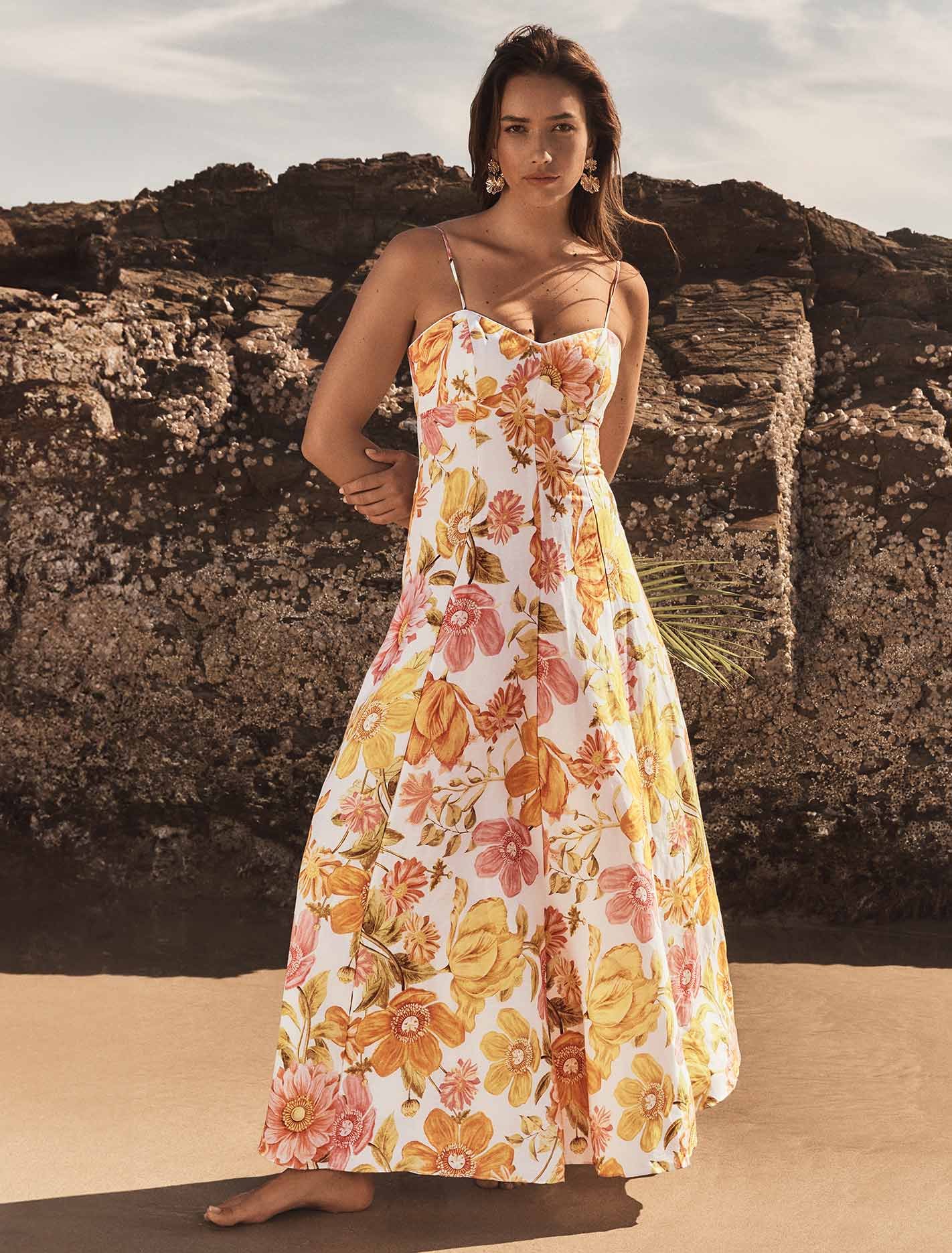 forever 21 orange maxi dress Forever 21 Satin Halter Maxi Dress