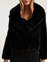 Amelia Cropped Fur Coat Forever New