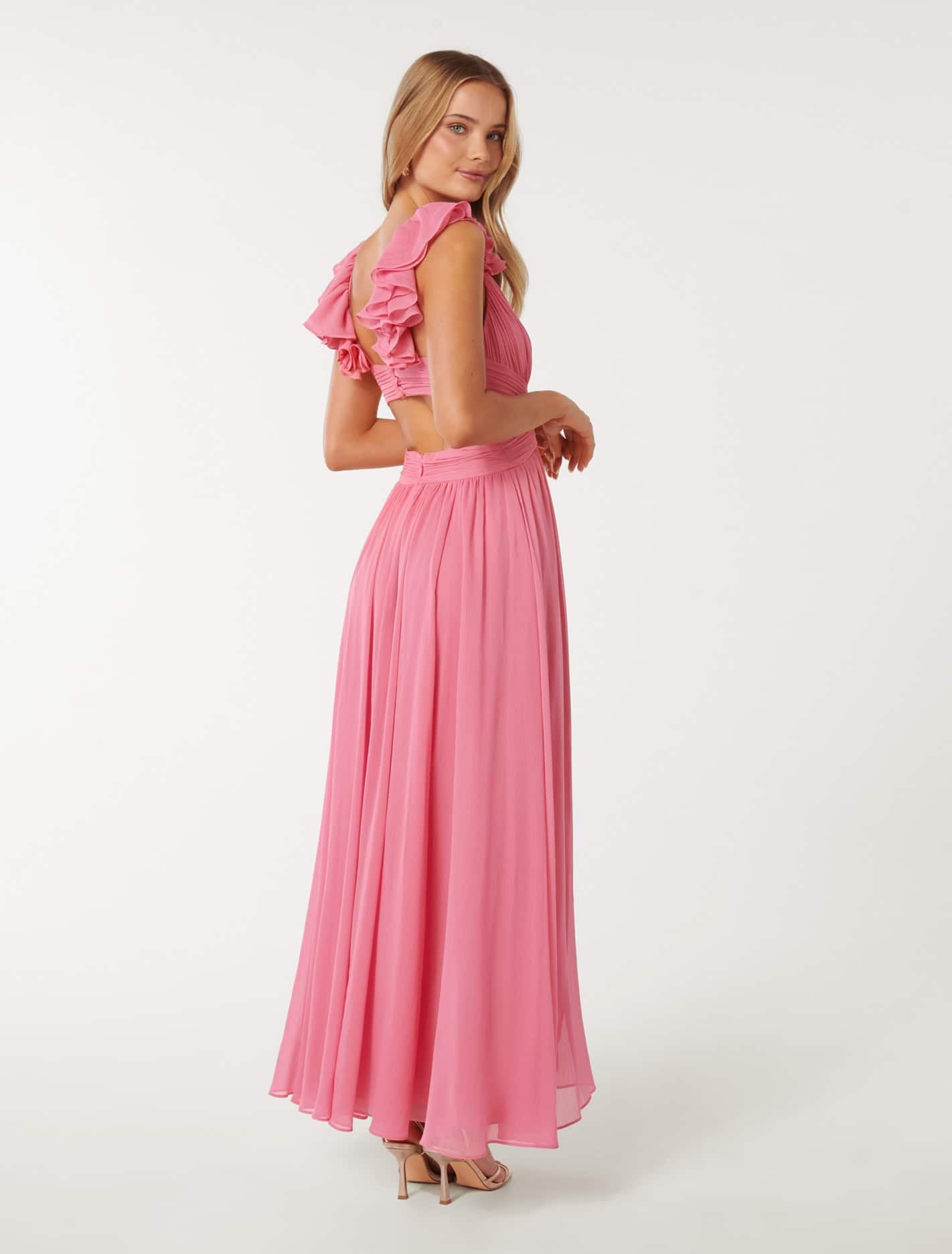 Selena Ruffle Shoulder Maxi Dress Forever New