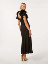 Rylie Ruffle Shoulder Midi Dress Dress Forever New