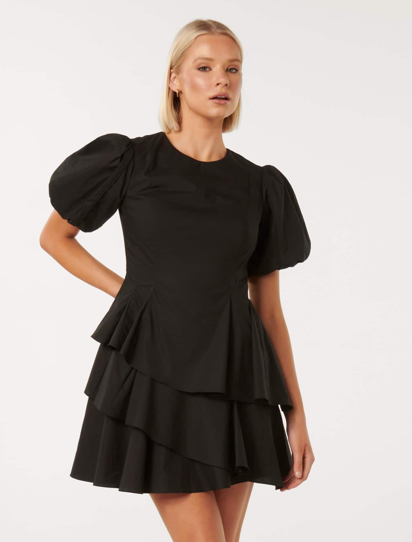 Claire Puff Sleeve Mini Dress Forever New