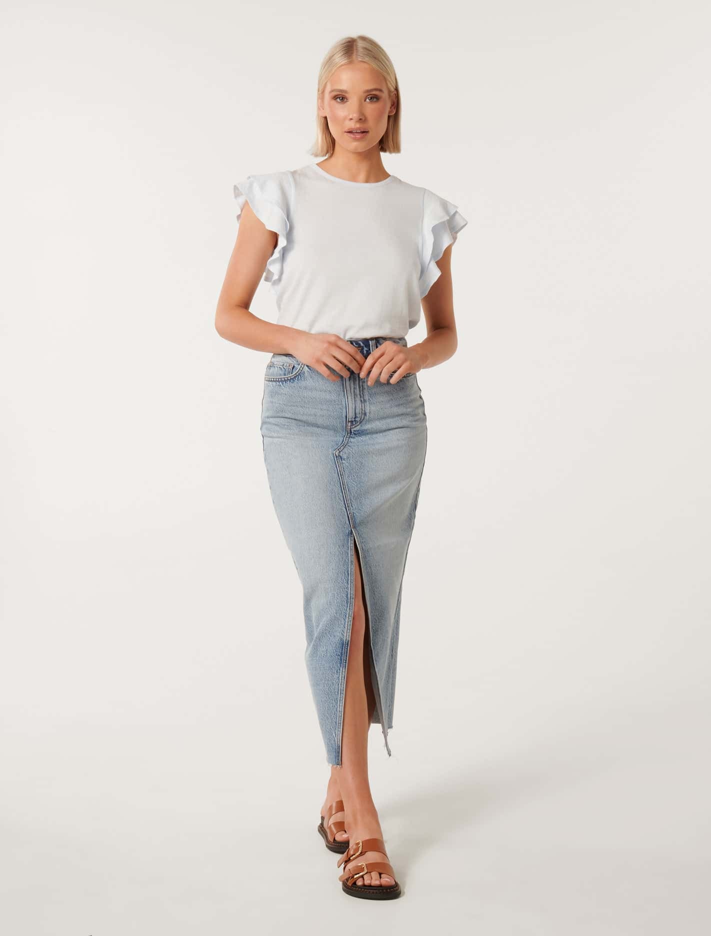 Hera Double Ruffle Top Forever New