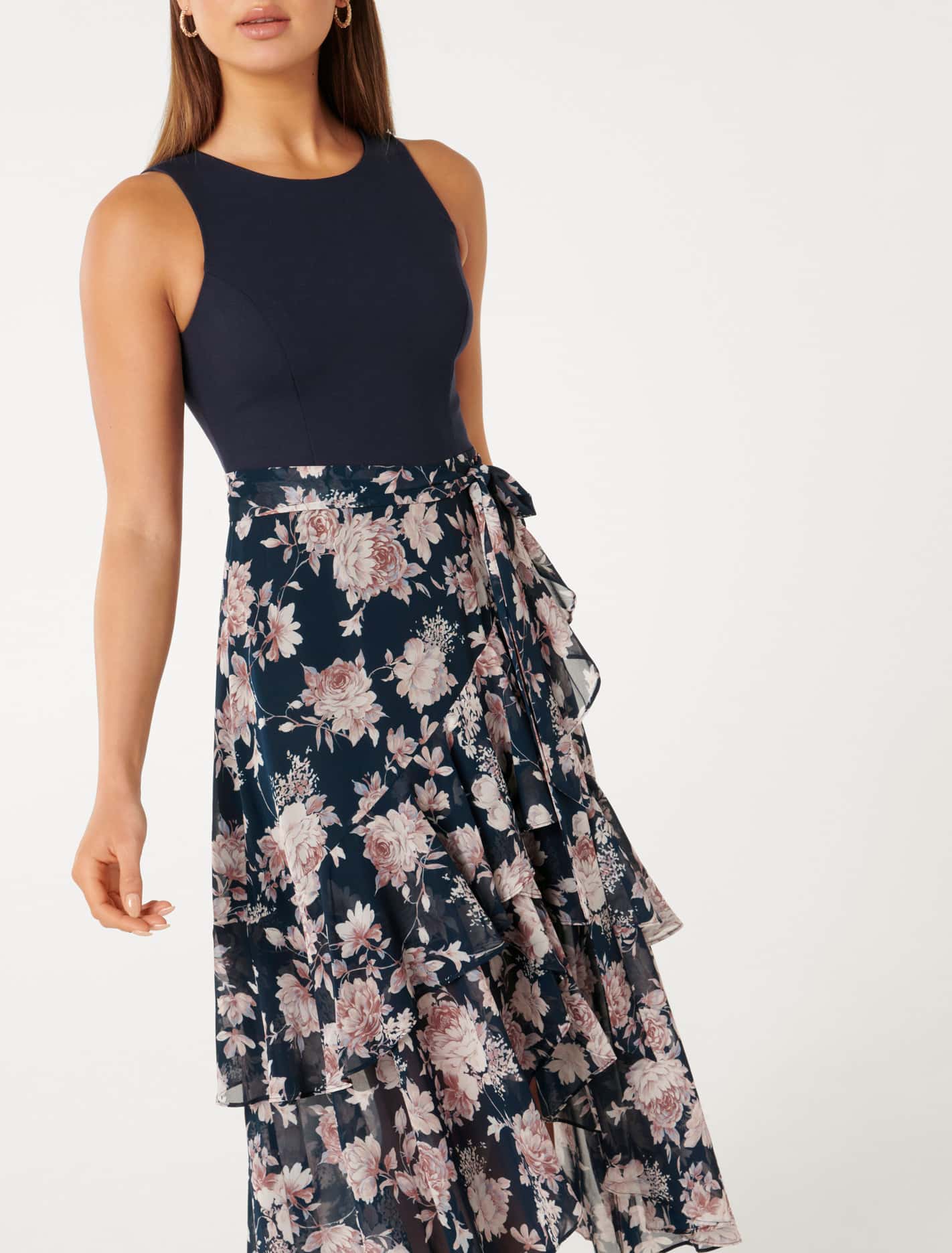 Ilaria 2 in 1 Ruffle Midi Dress Forever New