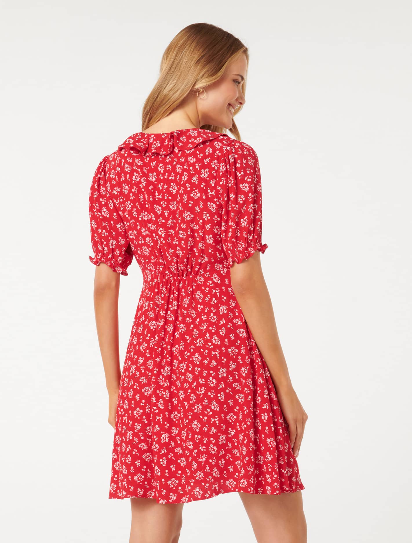 Emmie Frill Neck Mini Dress Forever New