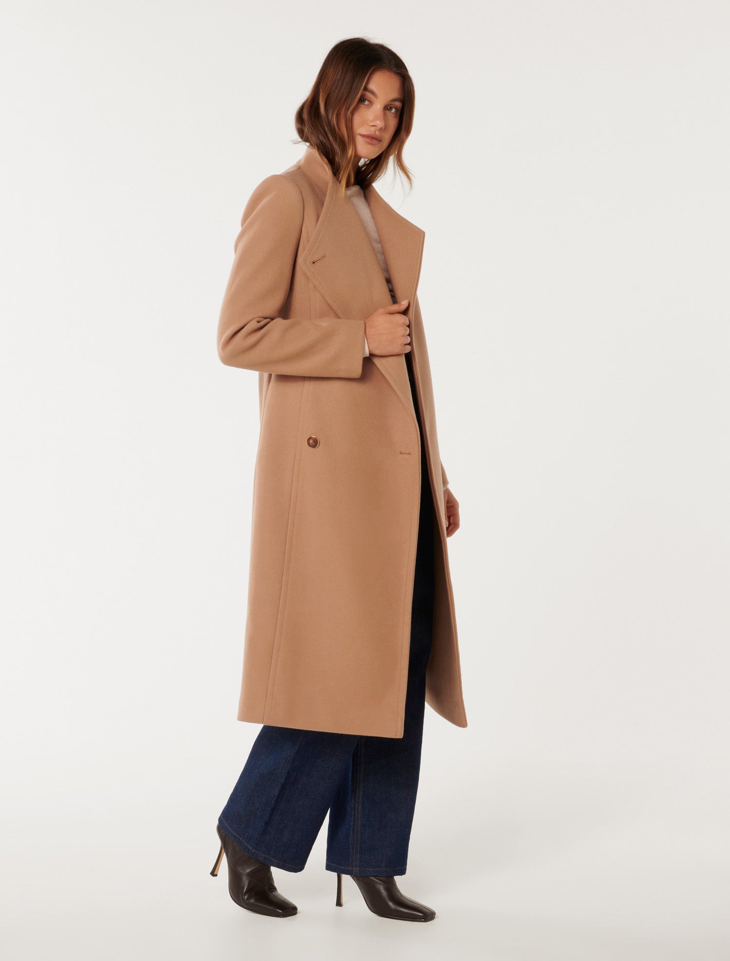 Ari Funnel Neck Coat Forever New