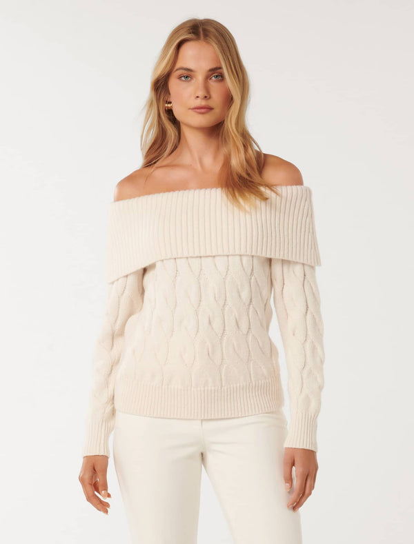 Sadie Cable Bardot Jumper Forever New