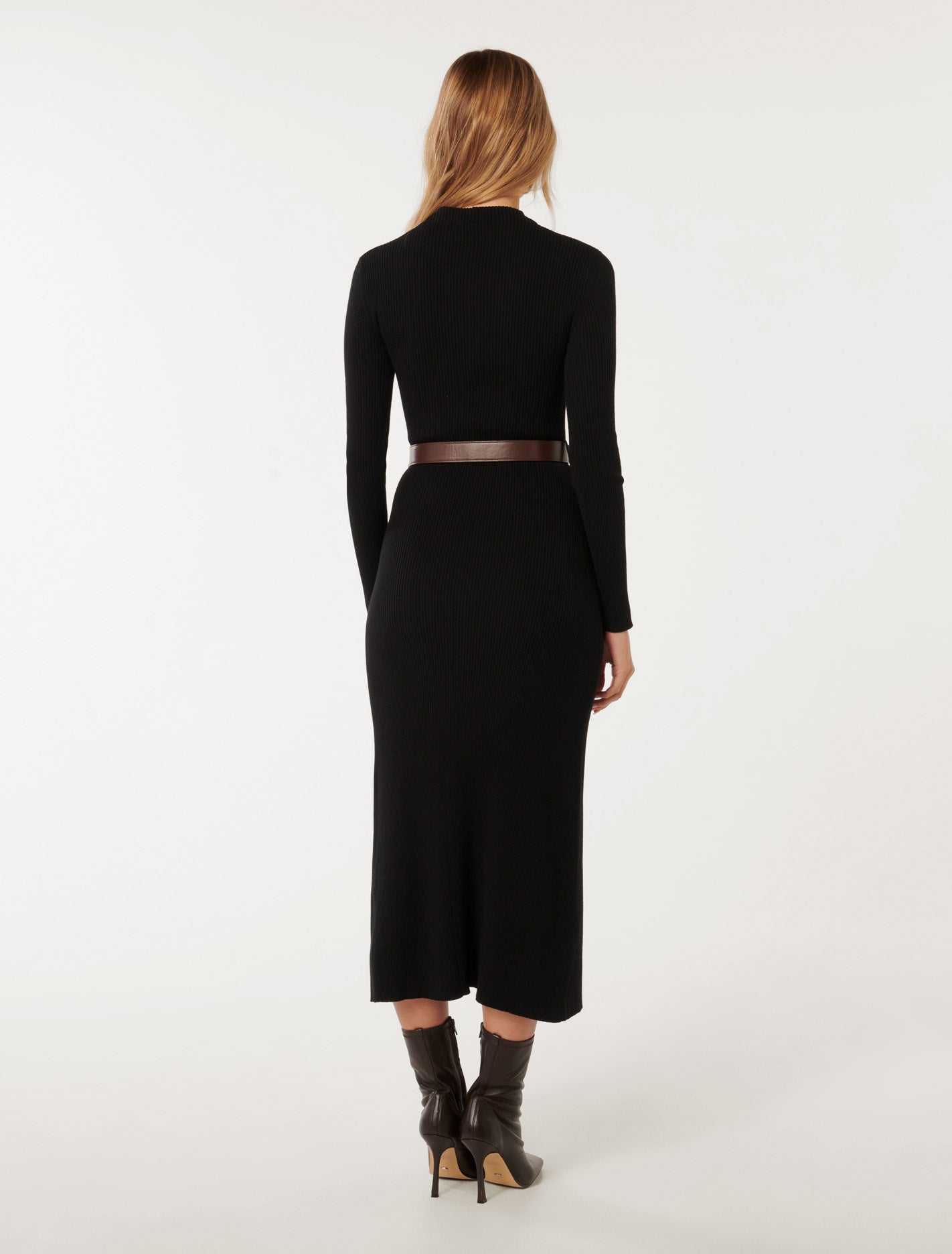 Luisa Fit And Flare Belted Midi Dress Forever New