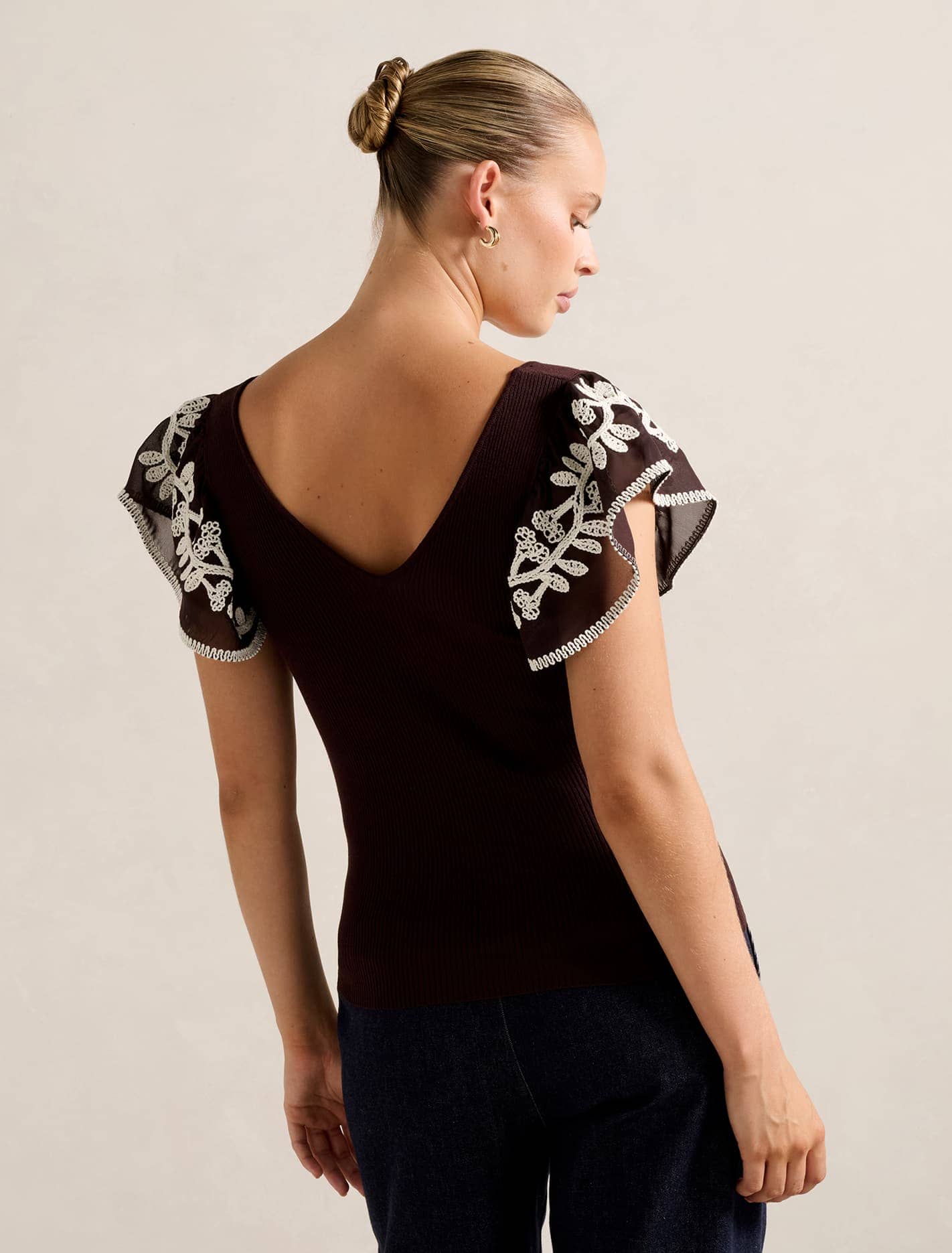Elodie Frill Sleeve Knit Tank Top Forever New