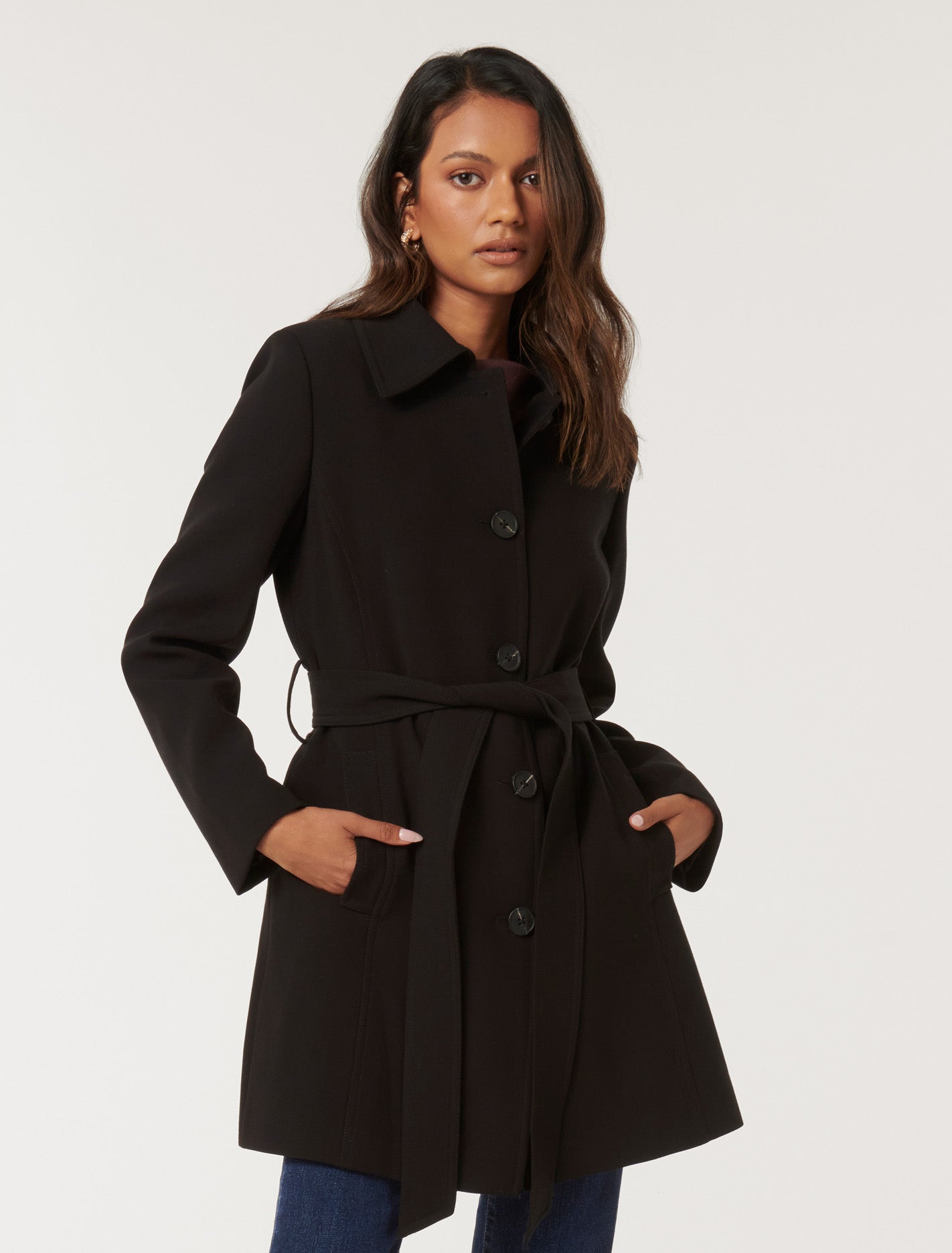 Asos Wool Coat Petite Womens Black Trench Long Trench Coat For