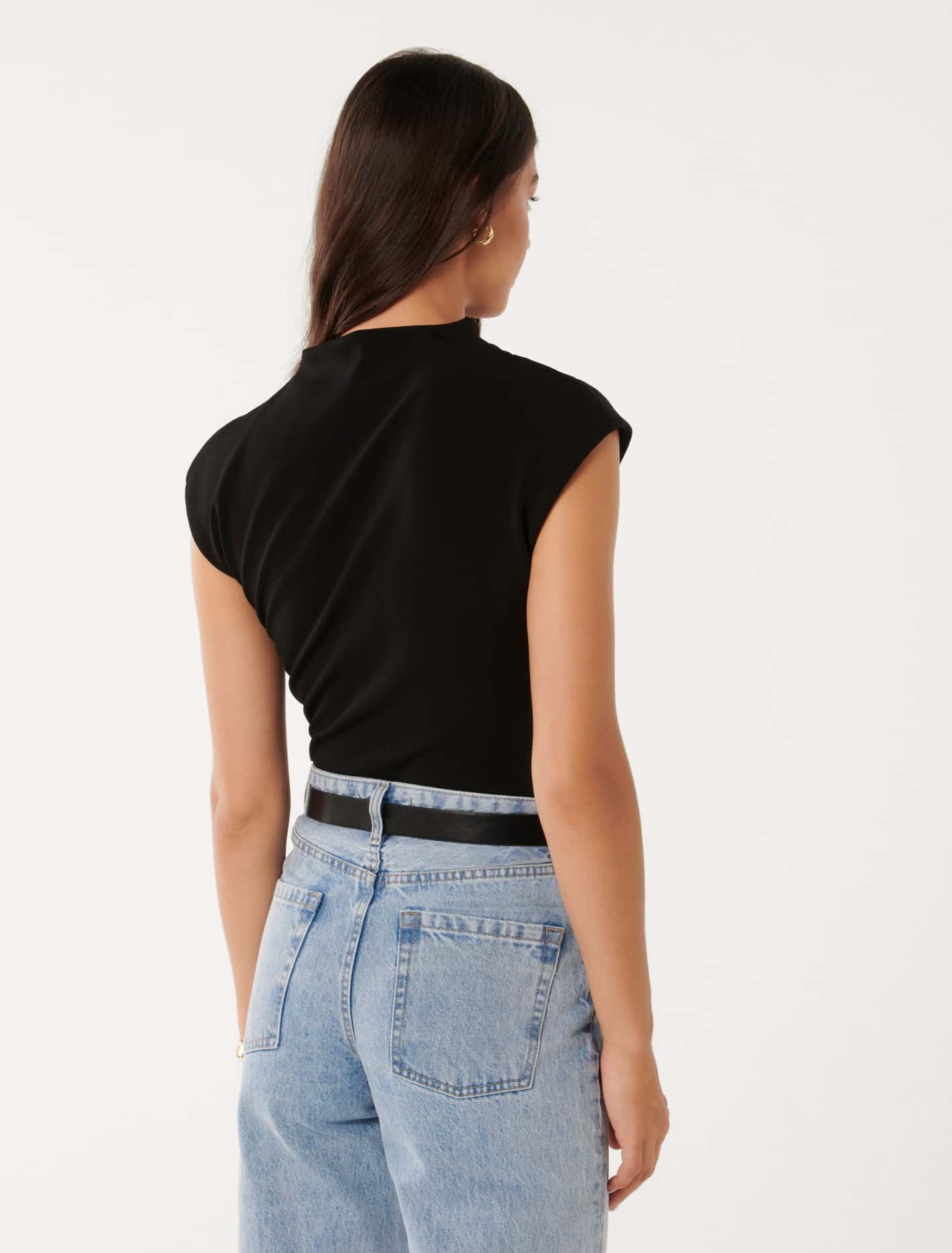 Leenah Grown On Neck Crepe Top Forever New