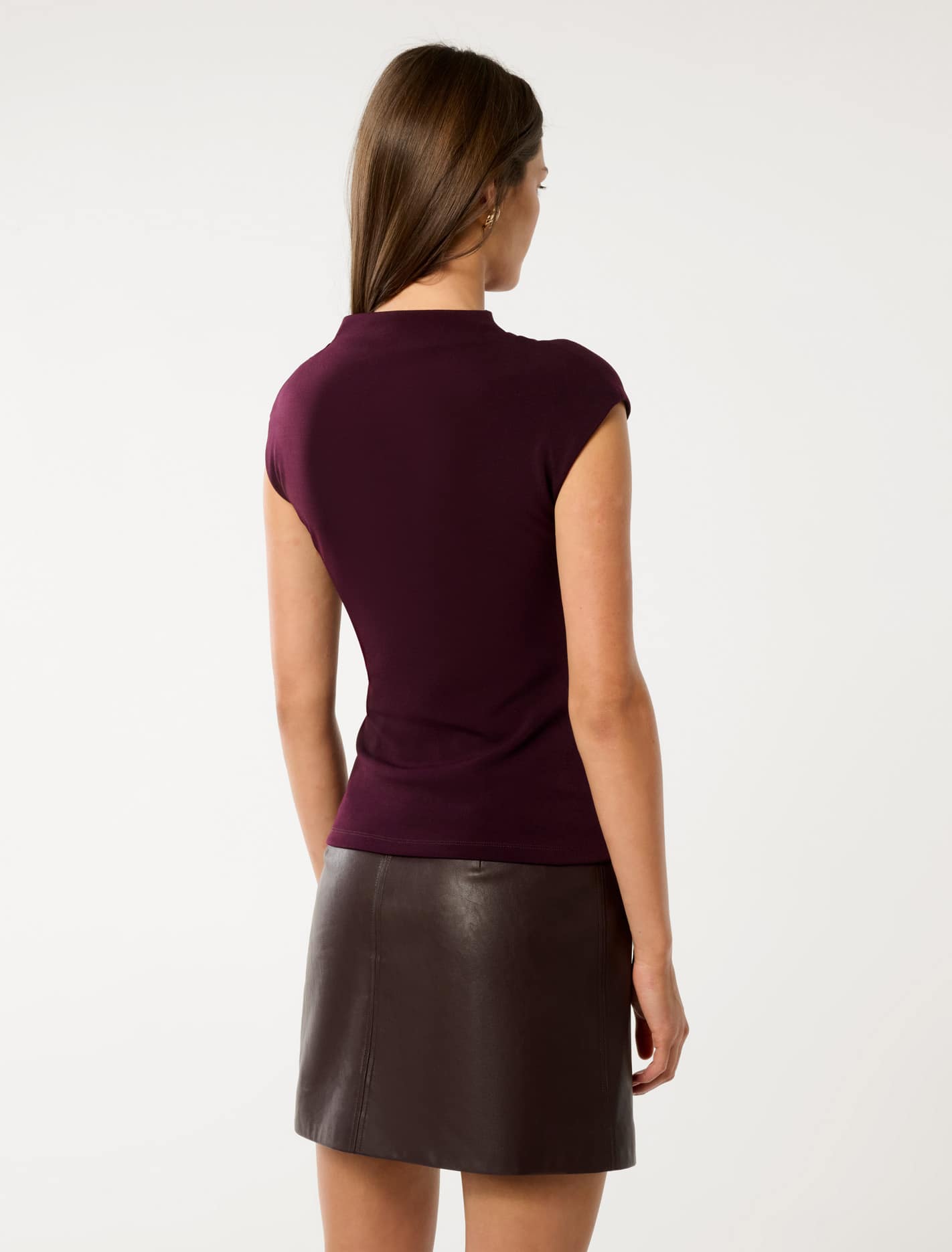 Leenah Grown On Neck Crepe Top Forever New