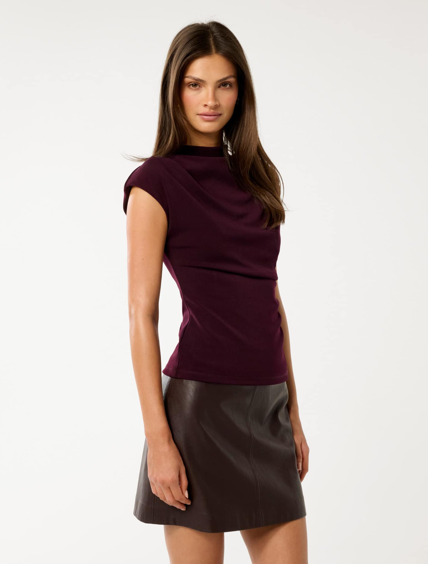 Leenah Grown On Neck Crepe Top Forever New