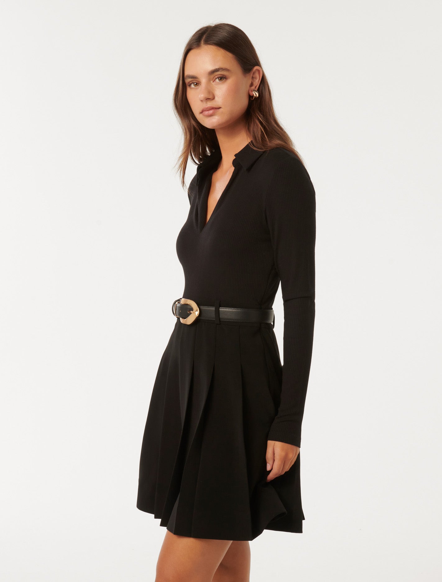 Eliana Pleated Skirt Mini Dress Forever New