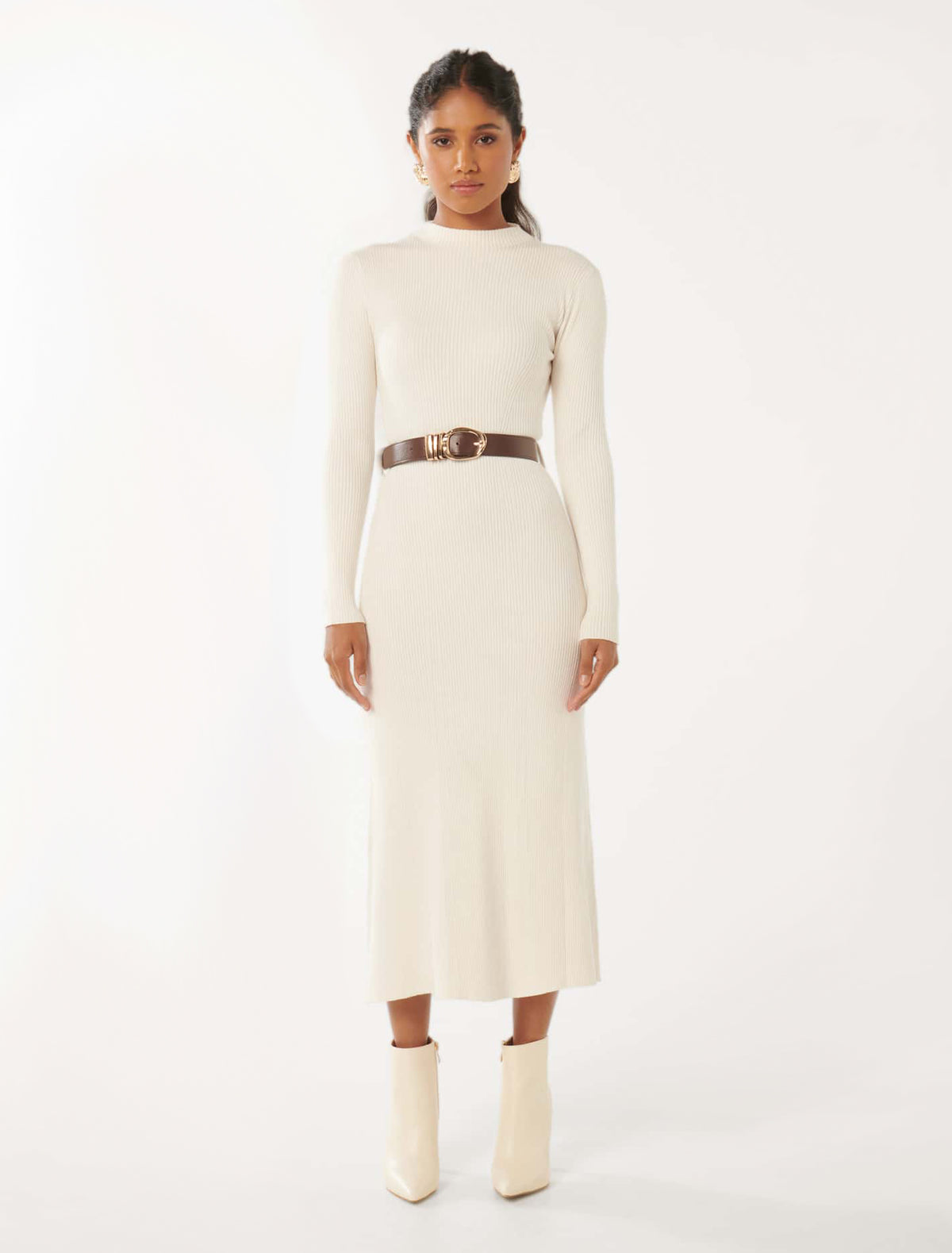 Luisa Petite Fit And Flarebelted Midi Dress Forever New