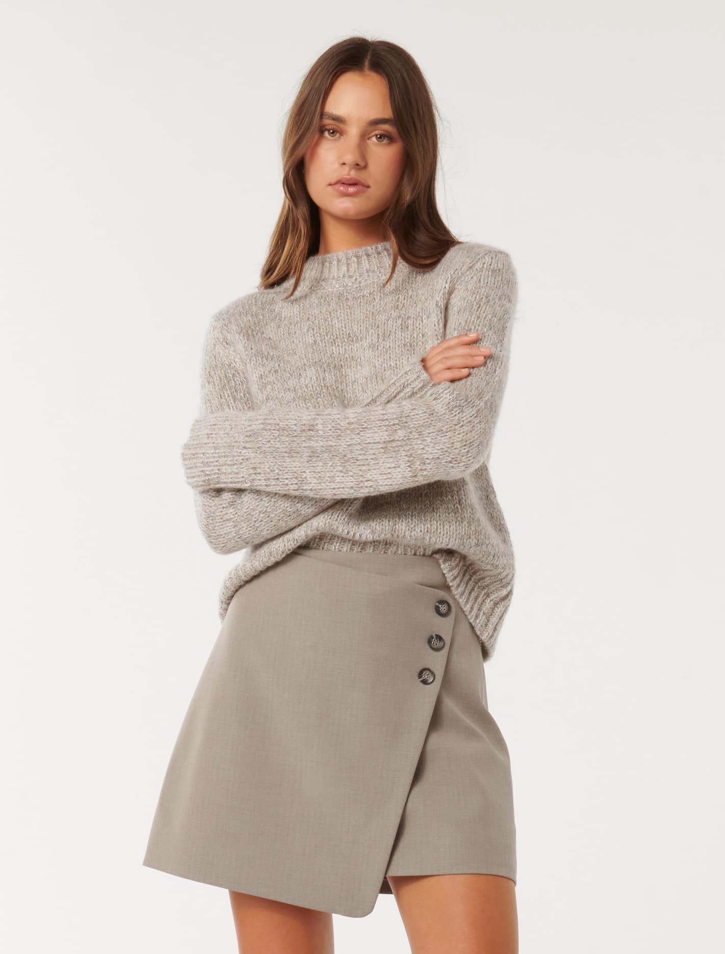 Lettie Wrap Mini Skirt Forever New