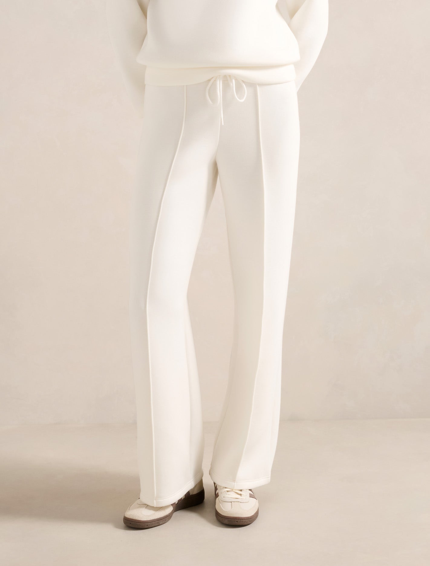 Tiana Wide Leg Track Pants Cream Forever New
