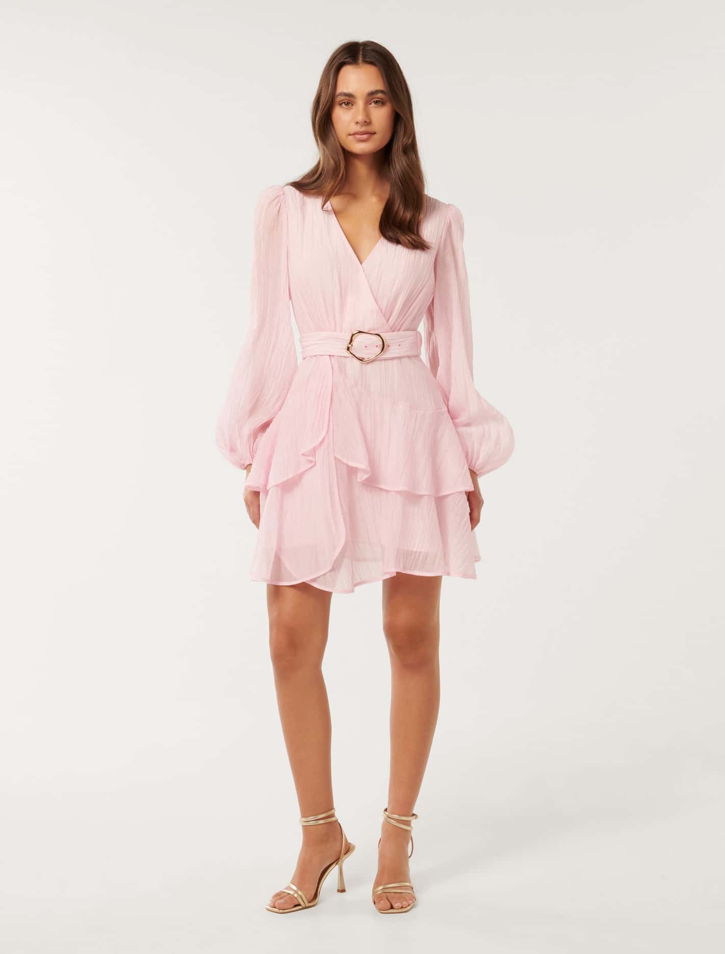 Pauline Textured Skater Mini Dress Forever New