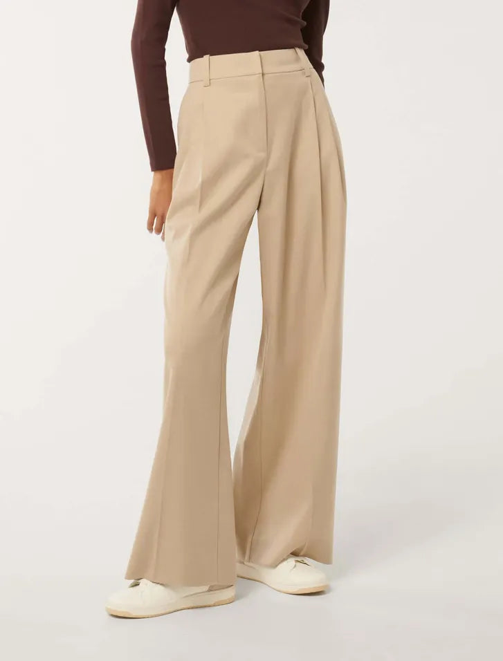 Libby Petite Wide Leg Pants in Neutral Size 12