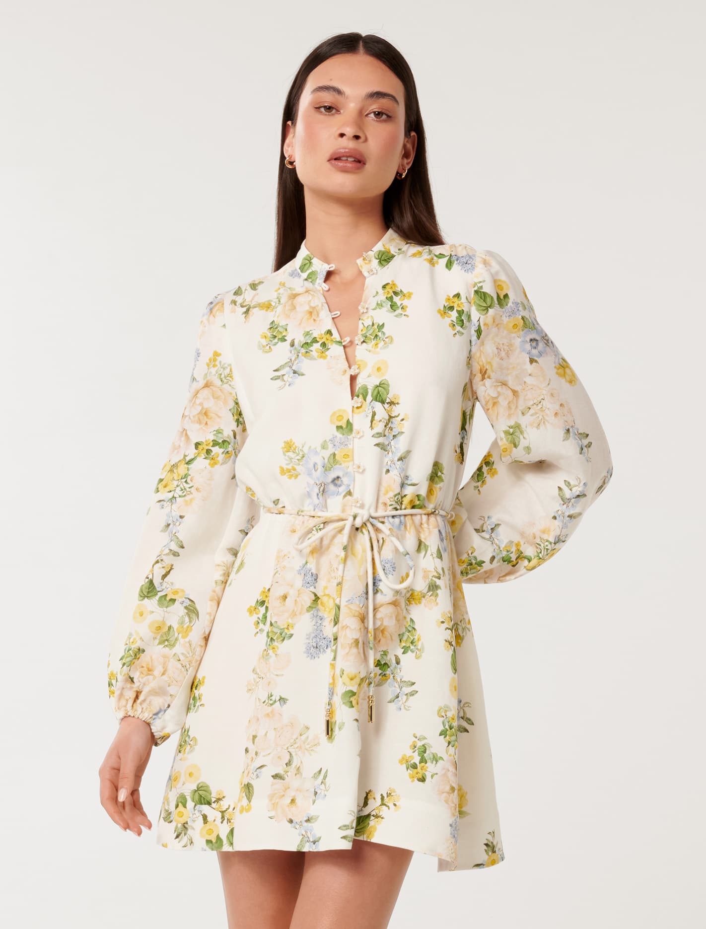 Annalise Fluted Mini Dress Forever New