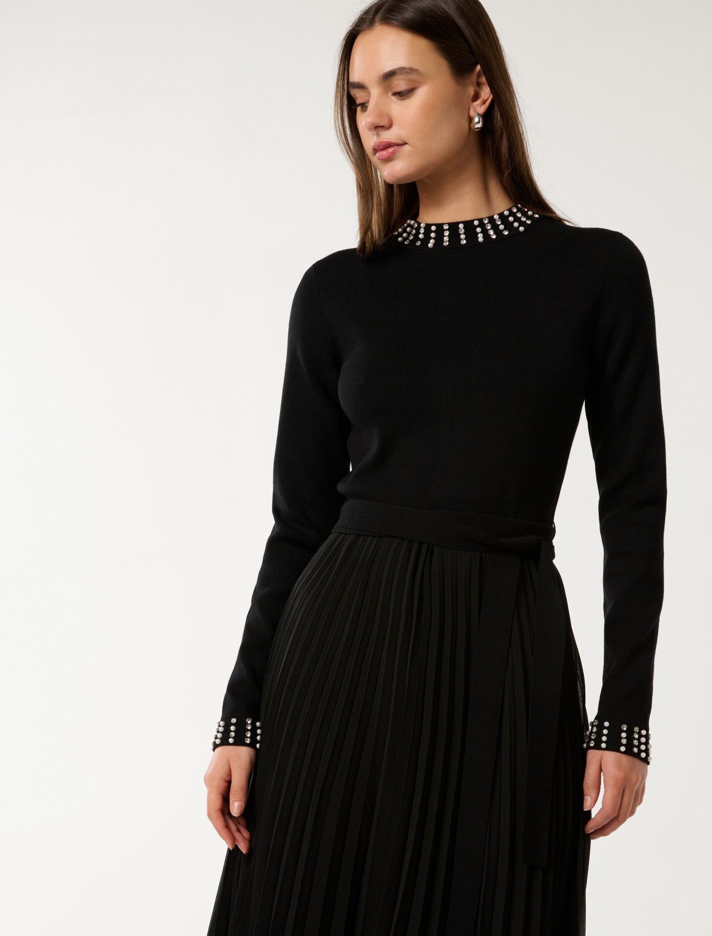 Giana Embellished Pleat Dress Forever New