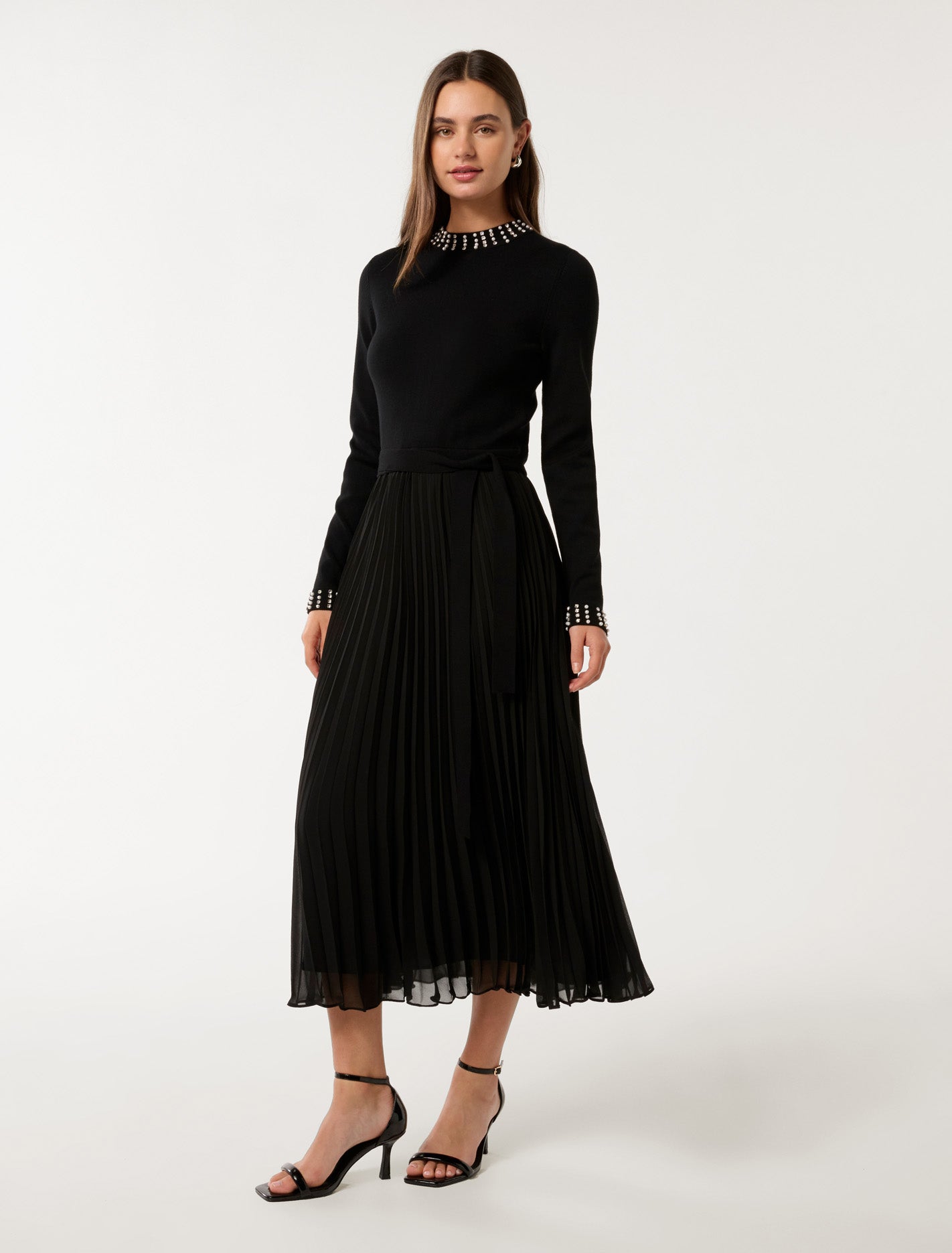 Giana Embellished Pleat Dress Forever New