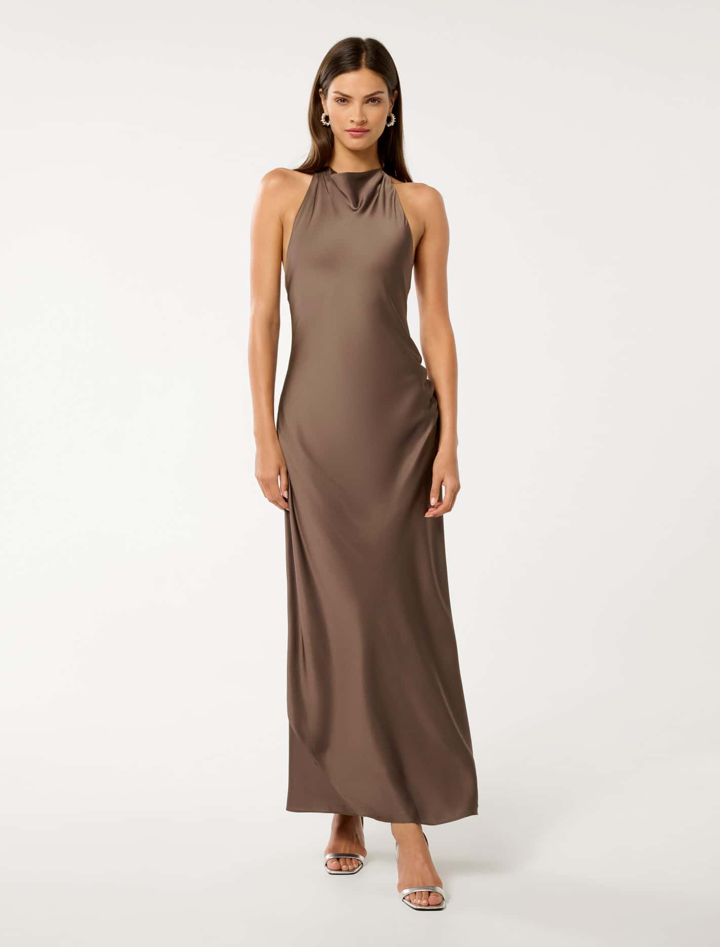Audrey Satin Backless Maxi Dress Moonlight Forever New