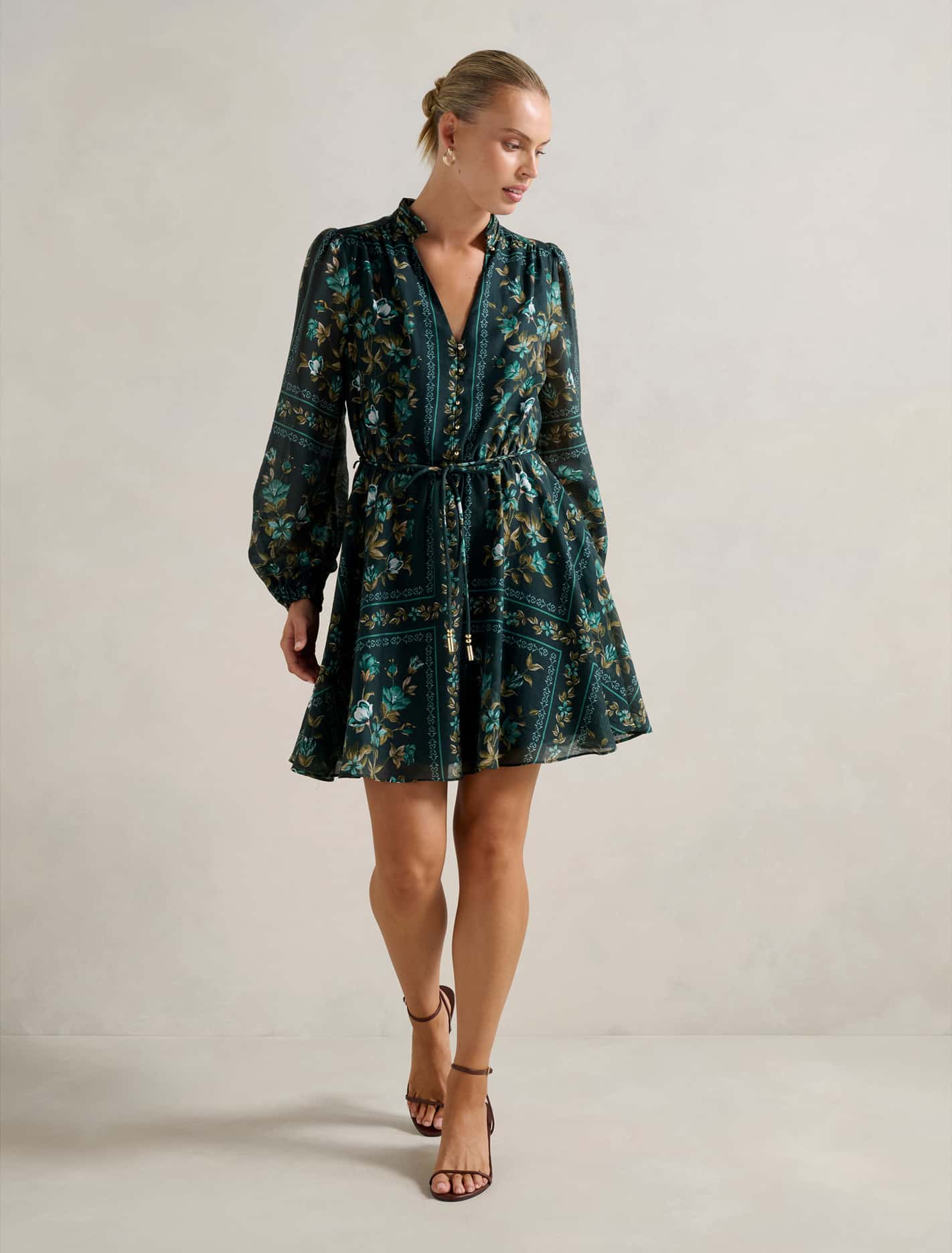 Tamila Printed Skater Mini Dress Forever New