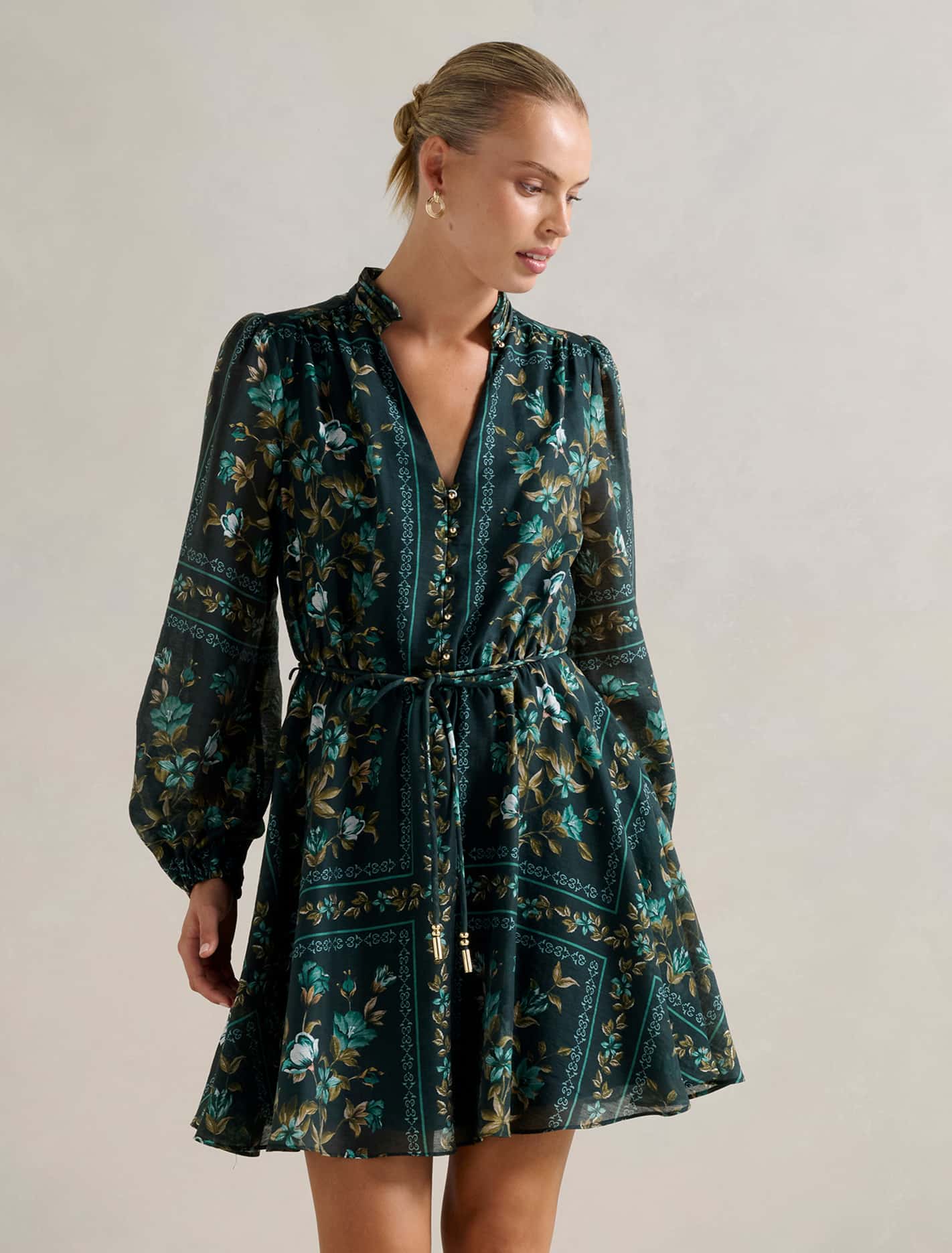 Tamila Printed Skater Mini Dress Forever New