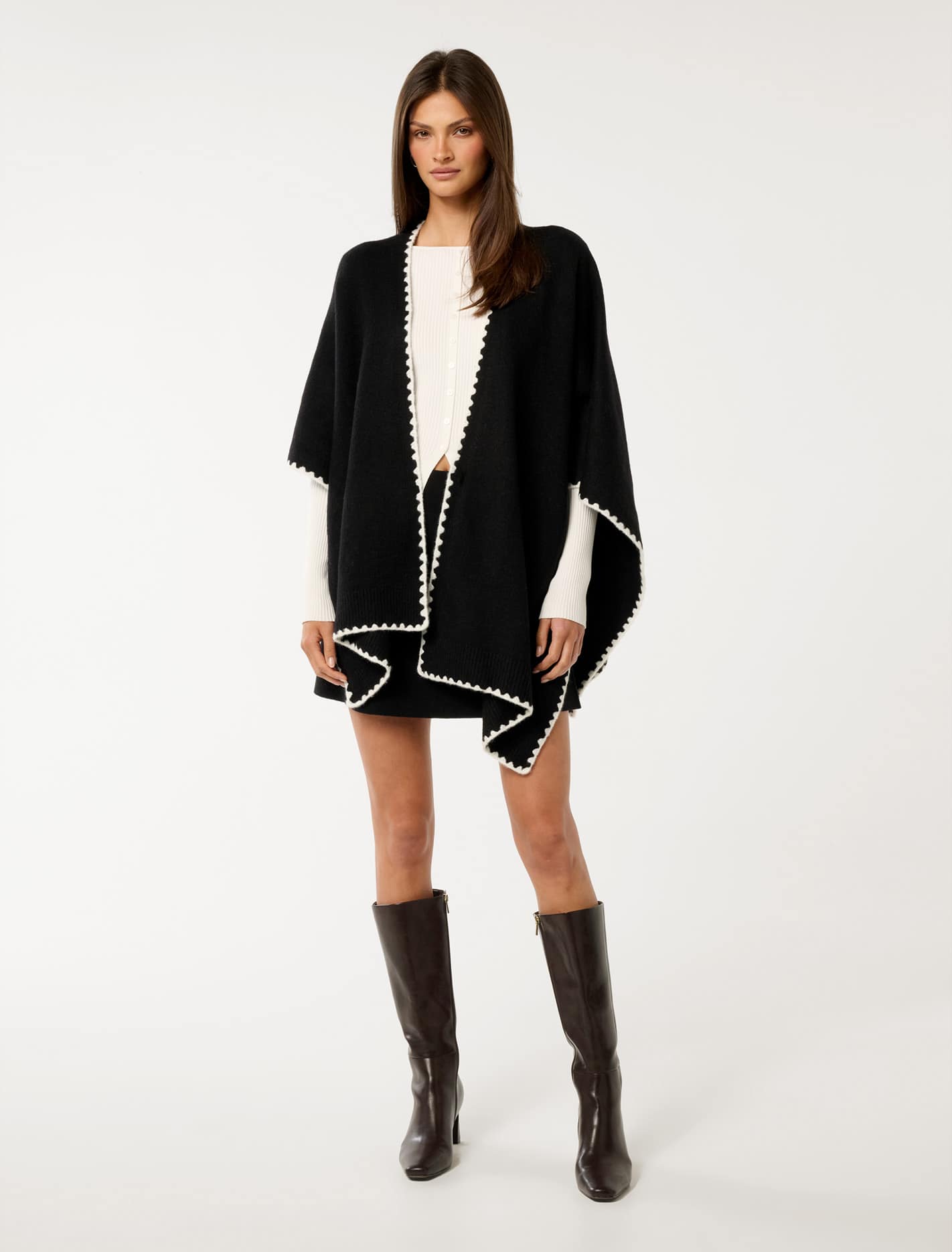 Sara Stitch Detail Cape Forever New