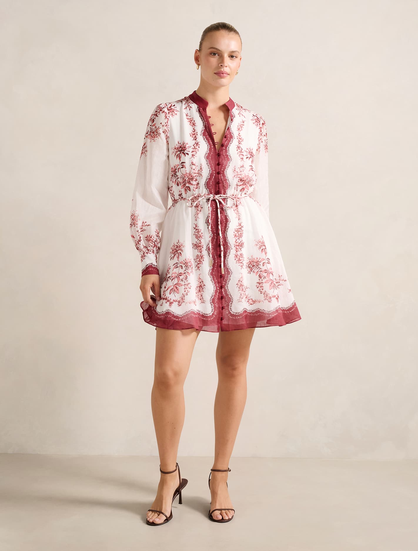 Melanie Printed Skater Mini Dress Forever New