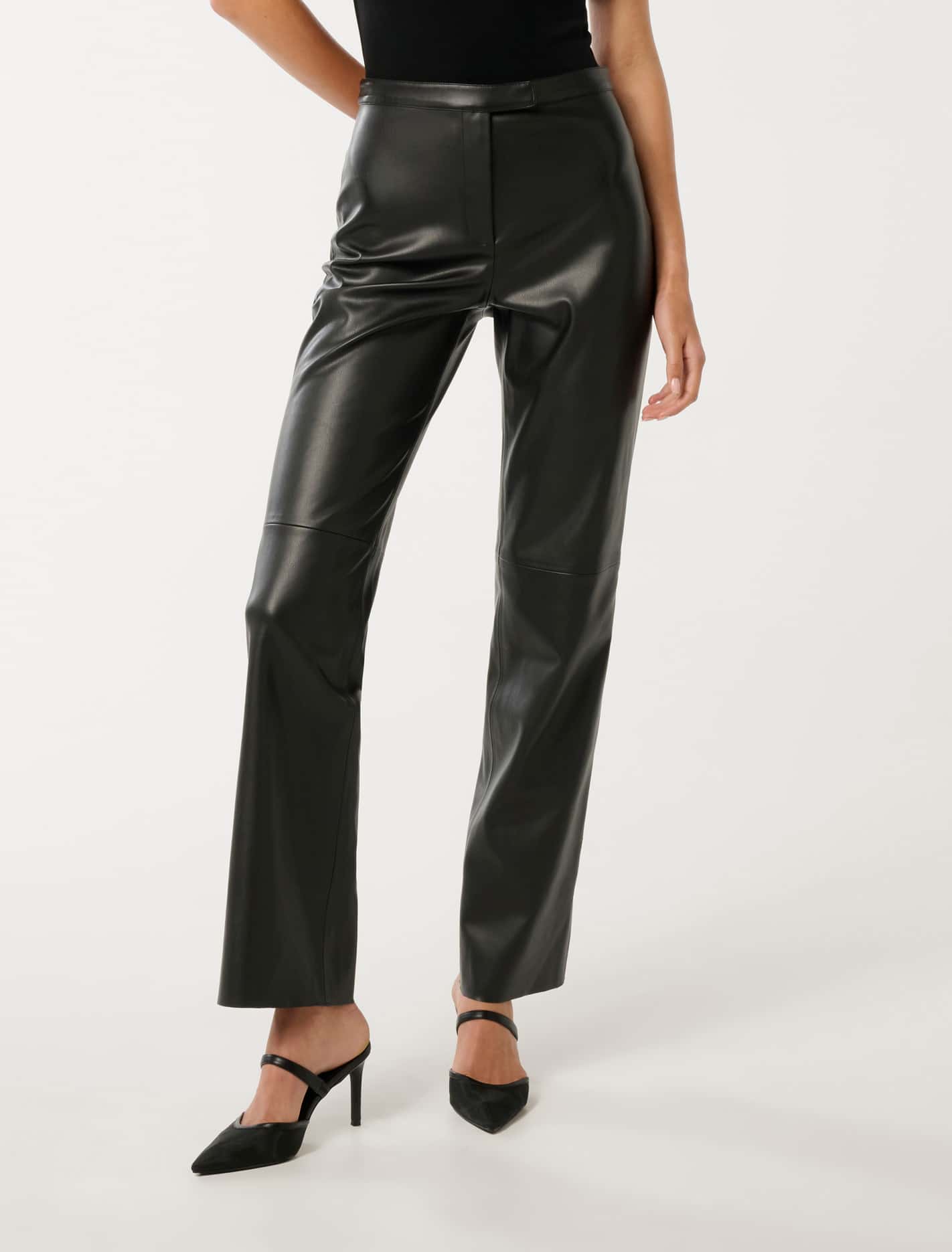 Bailee Vegan Leather Slim Pants - Main Image