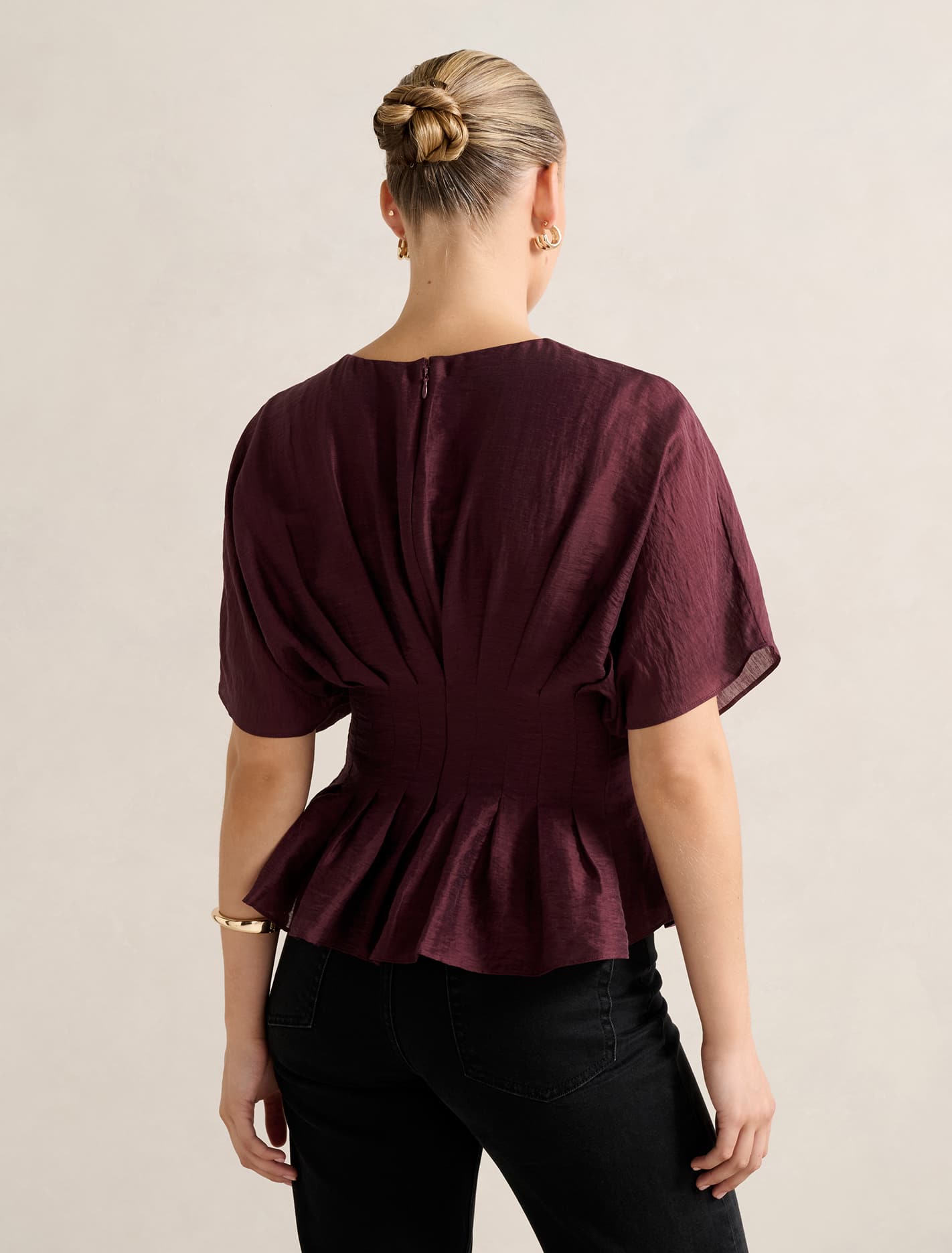 Olive Pleated Top Forever New