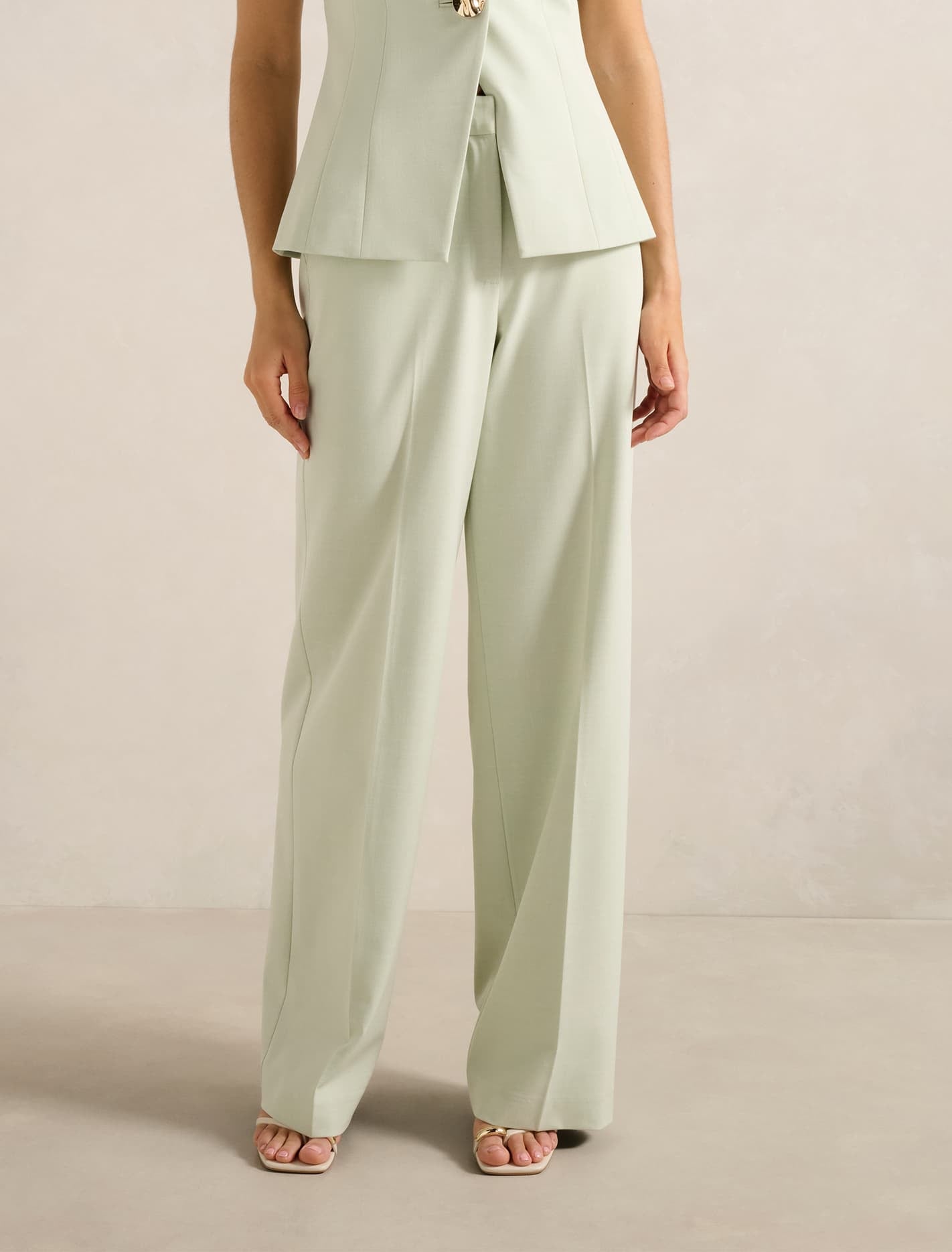 Veda Wide Leg Pants Peppermint Suit Forever New