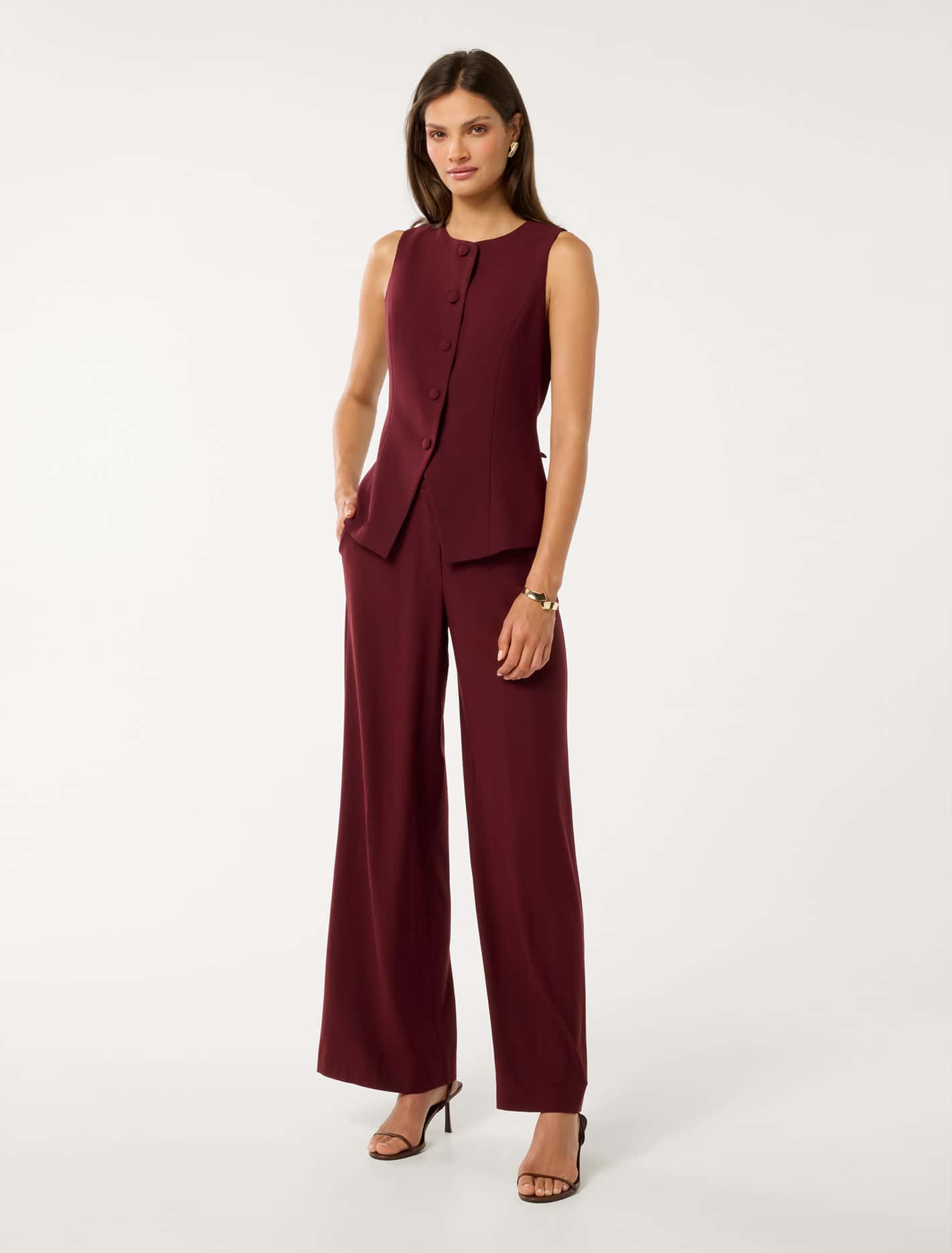 Toni High Neck Waistcoat Forever New