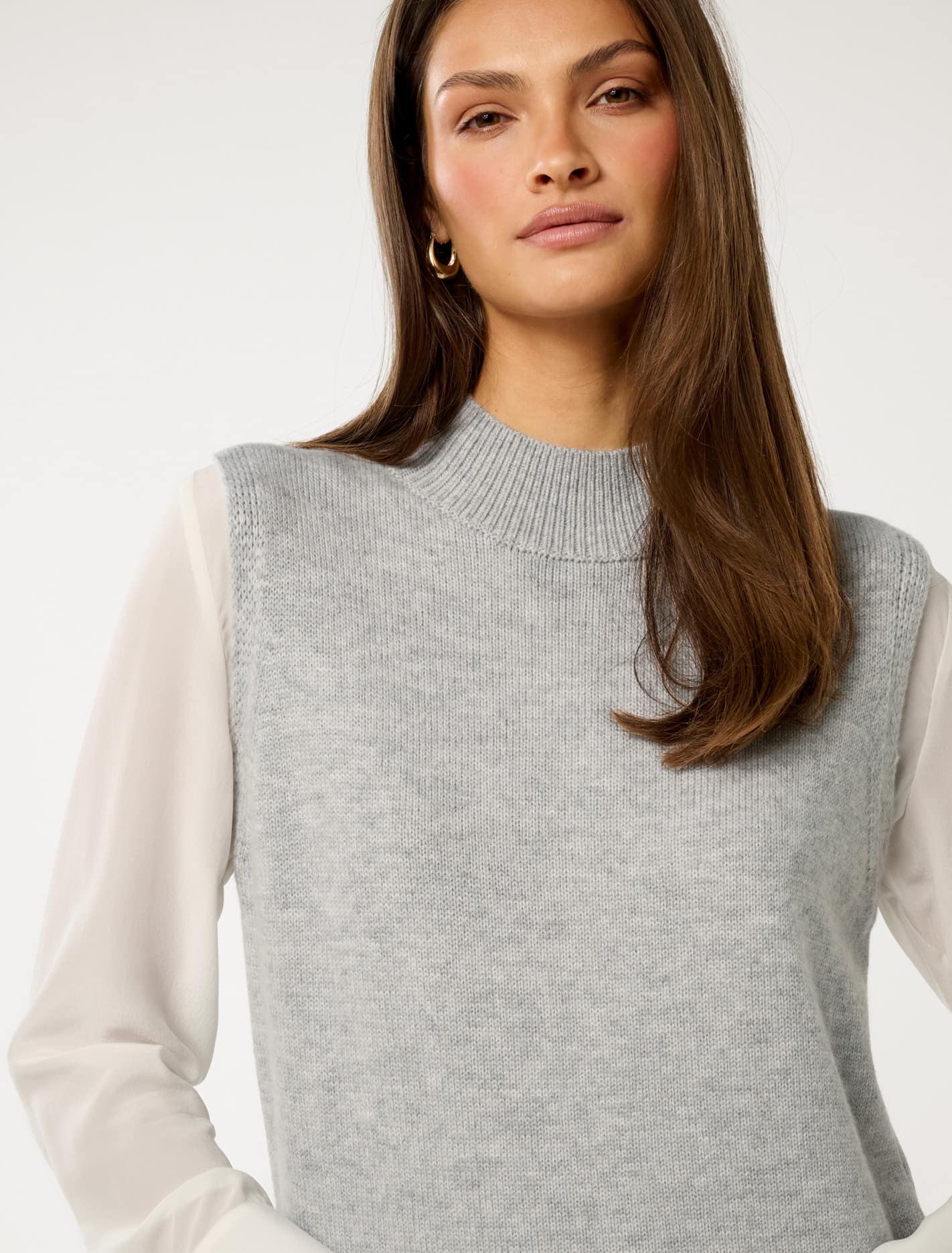 Fern High Neck Tabard Sweater Forever New