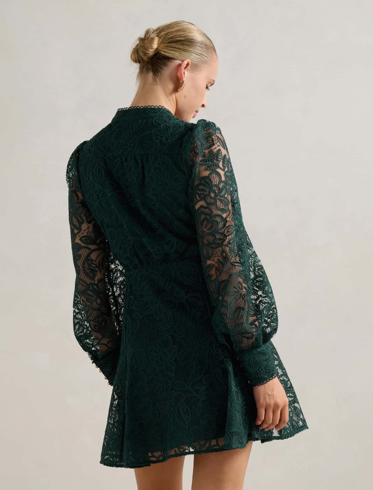 Portia Lace Skater Mini Dress Forever New