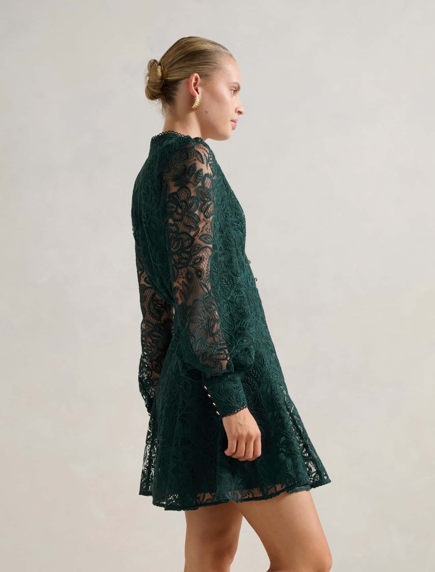 Portia Lace Skater Mini Dress Forever New