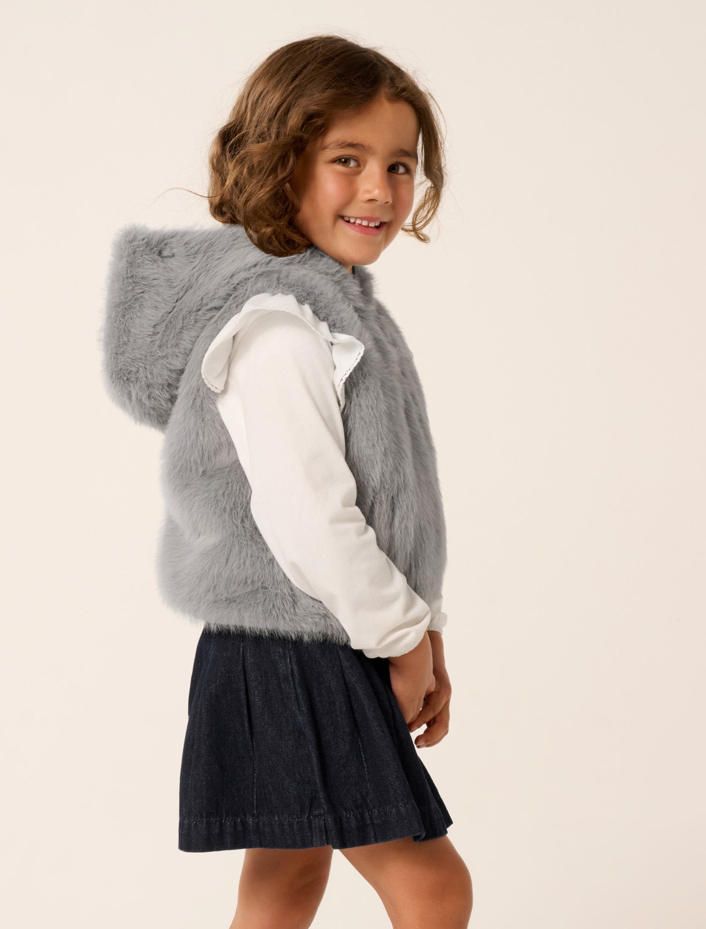 Jacqueline Girls Hooded Vest Forever New